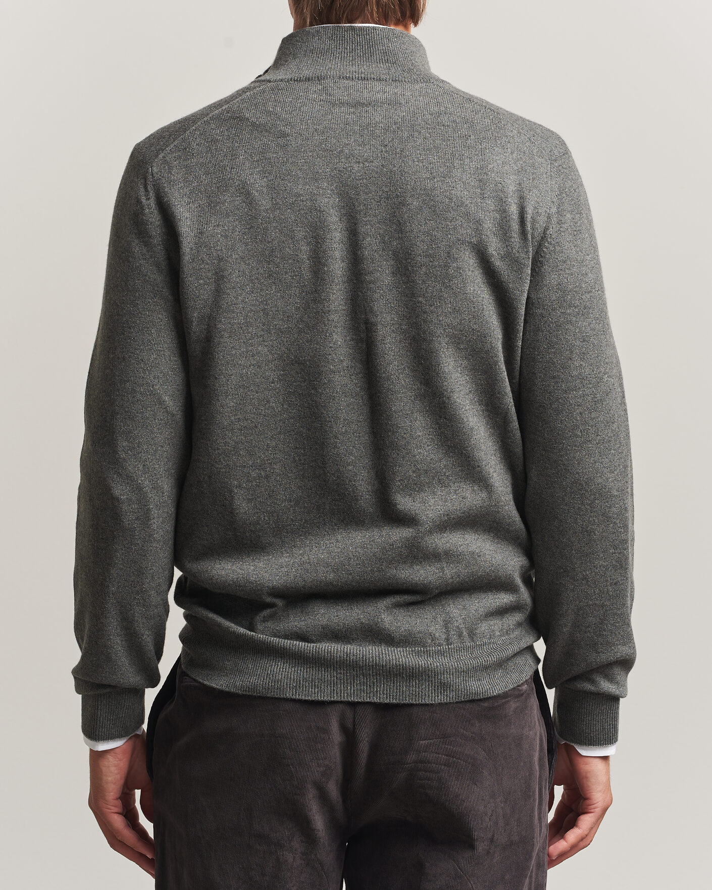Uomini | Maglieria | Brunello Cucinelli | 2 Ply Cashmere Half Zip Forest Green