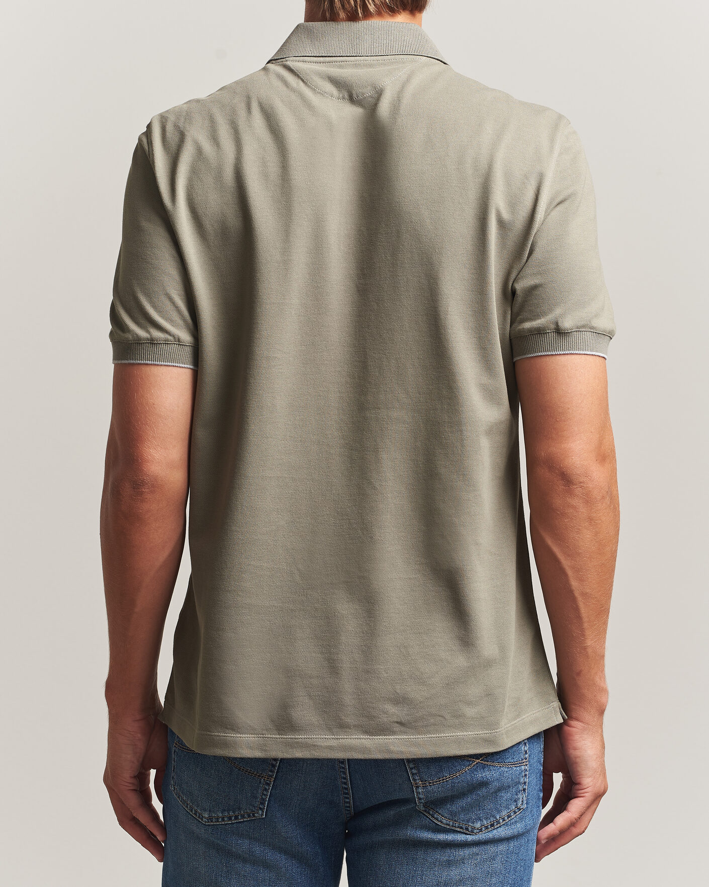 Uomini | Polo | Brunello Cucinelli | Short Sleeve Logo Polo Olive