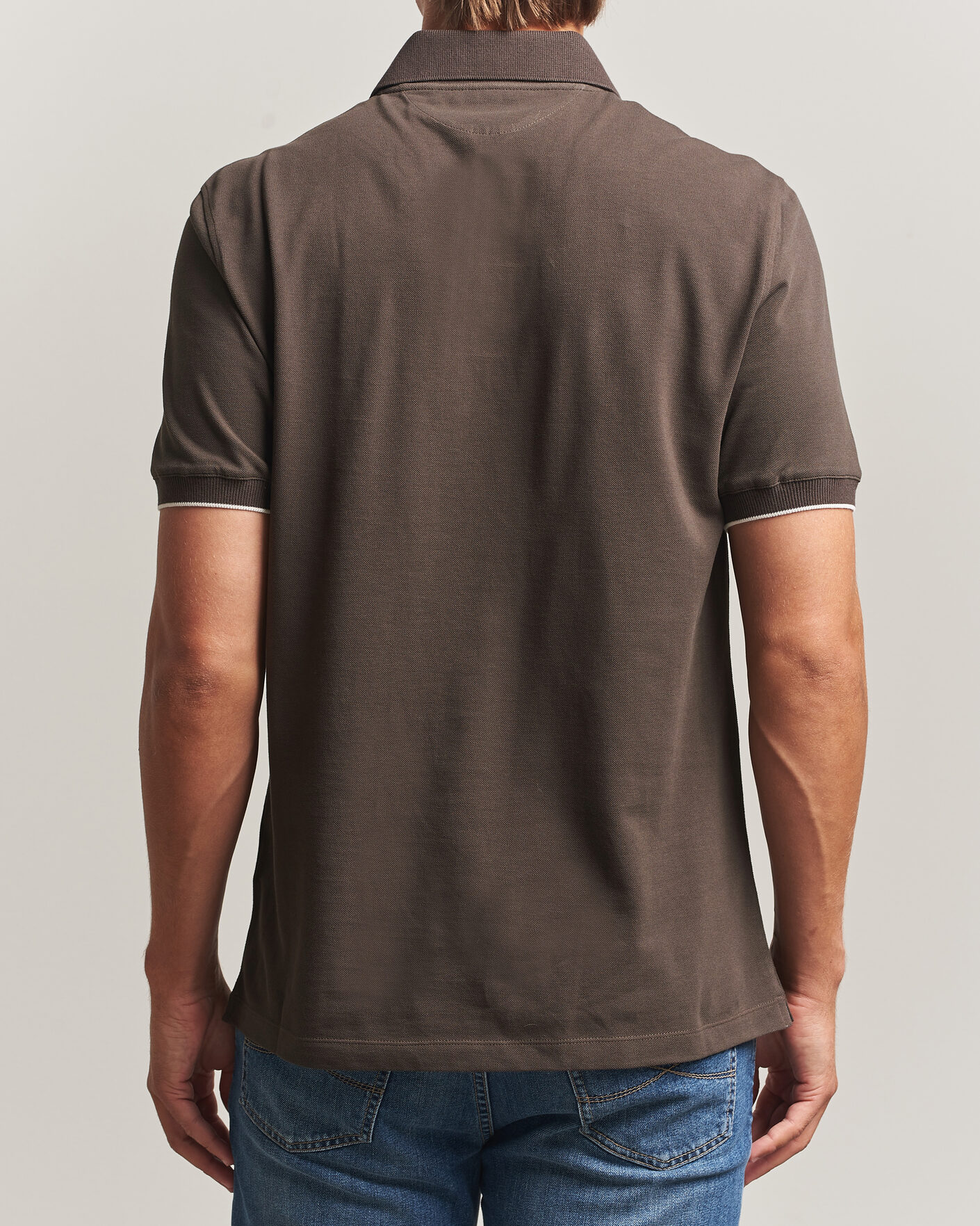 Uomini | Polo | Brunello Cucinelli | Short Sleeve Logo Polo Dark Brown