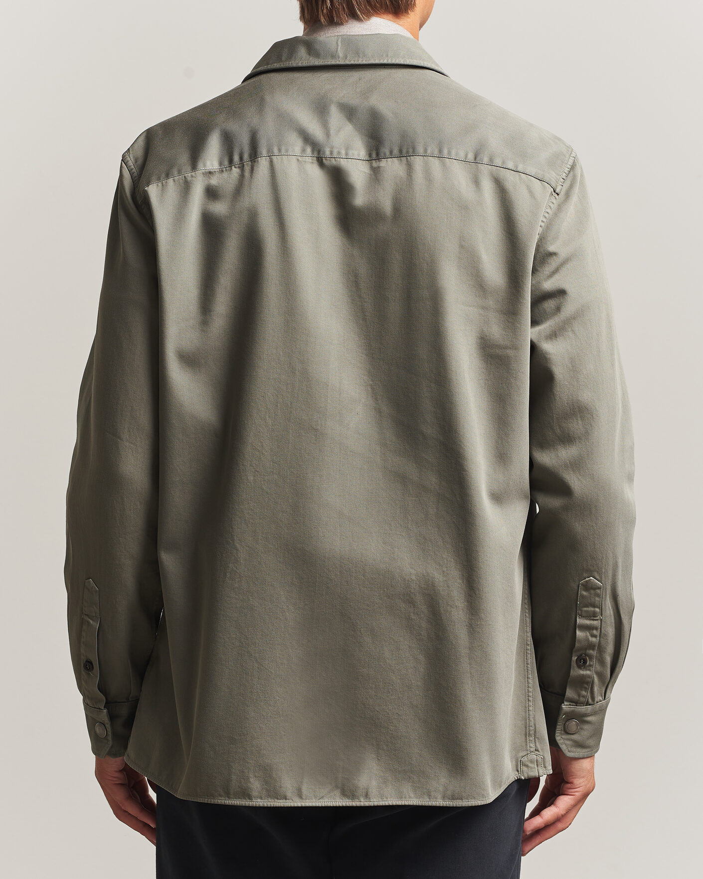 Uomini | Camicie | Brunello Cucinelli | Twill Cotton Overshirt Olive