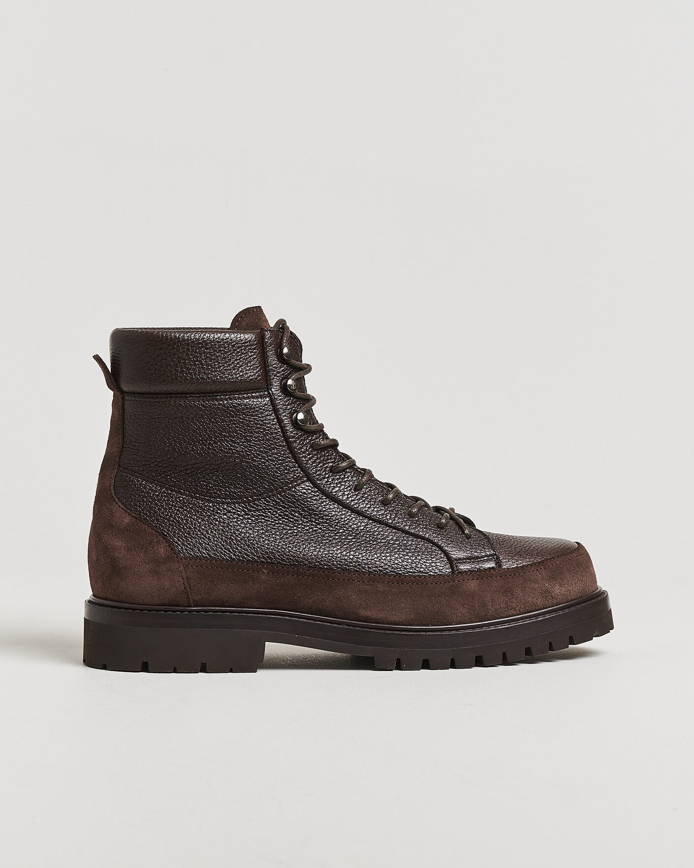 Uomini | Stivali | Brunello Cucinelli | Lace Up Boots Dark Brown