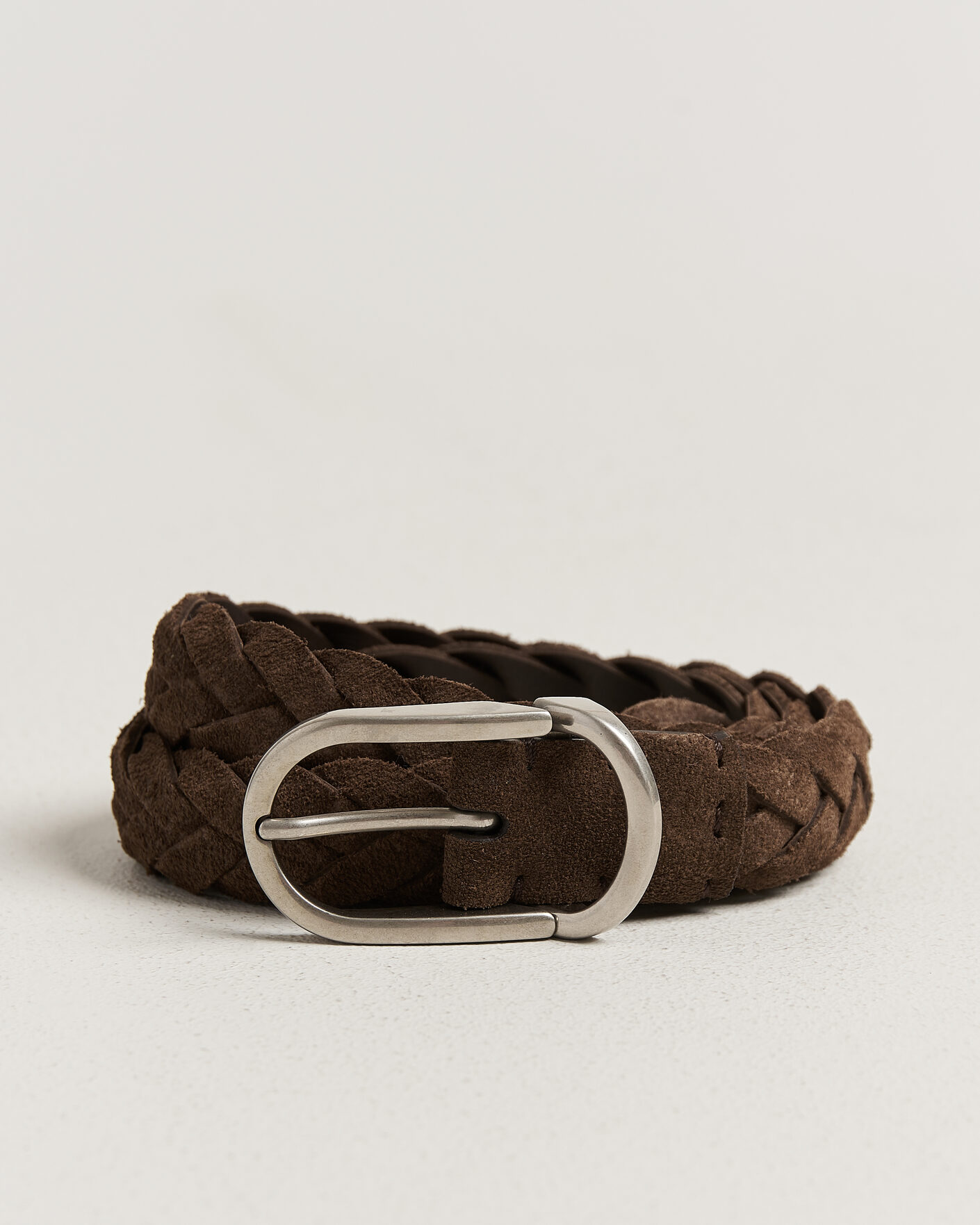 Uomini | Cinture | Brunello Cucinelli | Suede Belt Dark Brown