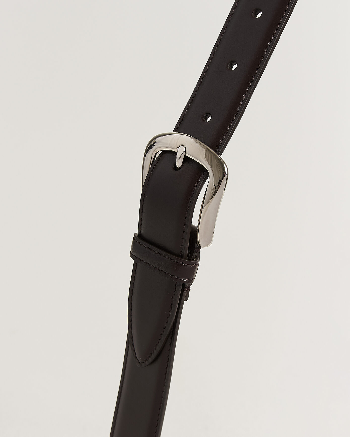 Uomini | Cinture | Brunello Cucinelli | Calf Leather Belt Dark Brown