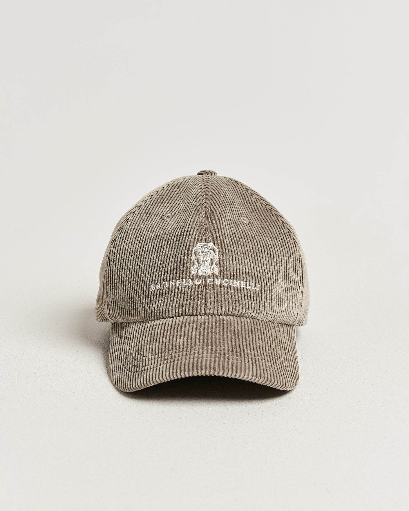 Uomini | Cappelli & Berretti | Brunello Cucinelli | Corduroy Baseball Cap Taupe