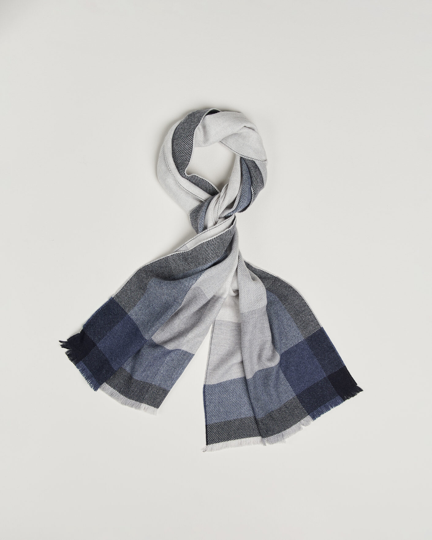 Uomini | Sciarpe | Brunello Cucinelli | Wool/Cashmere Check Scarf Grey/Navy