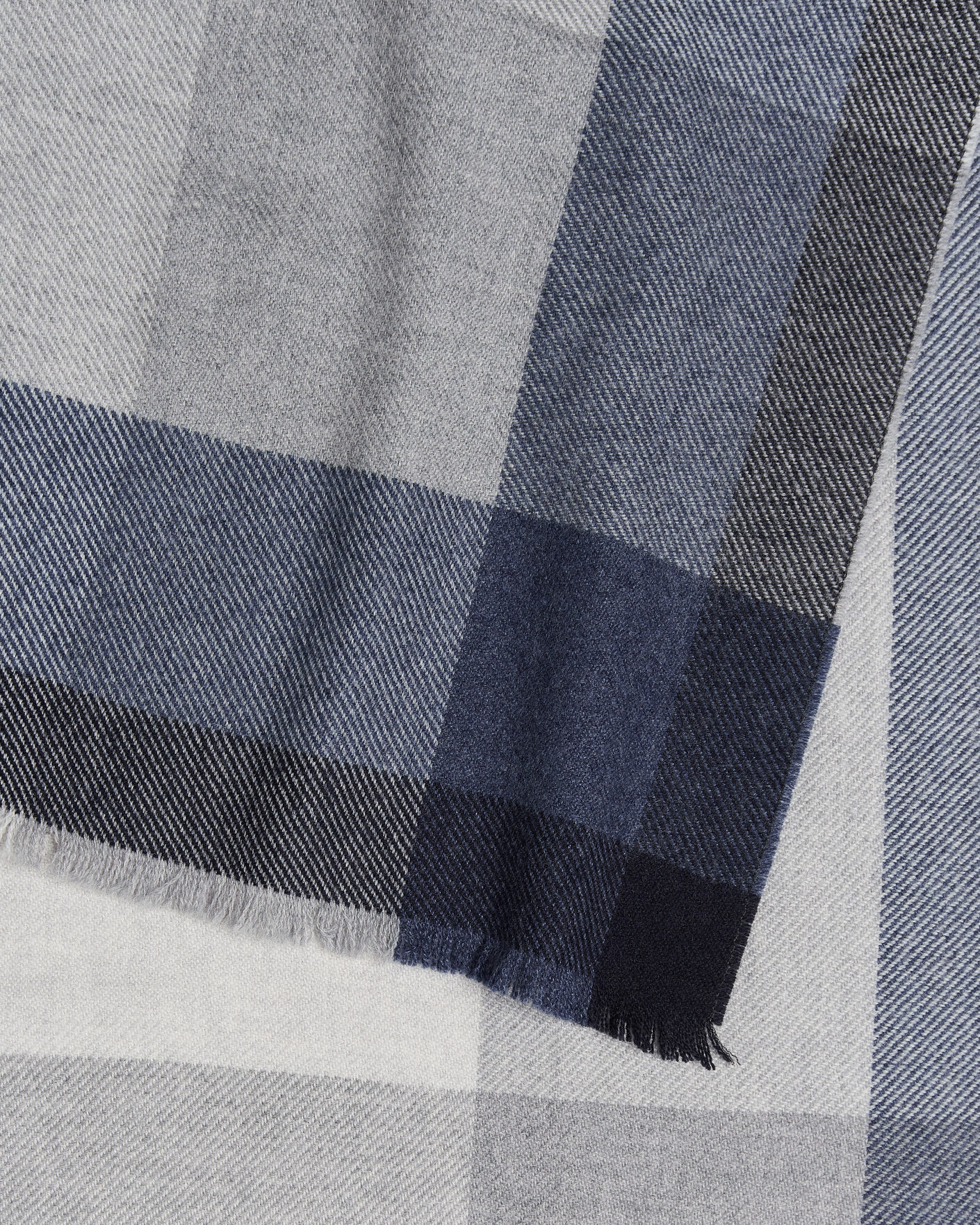 Uomini | Sciarpe | Brunello Cucinelli | Wool/Cashmere Check Scarf Grey/Navy