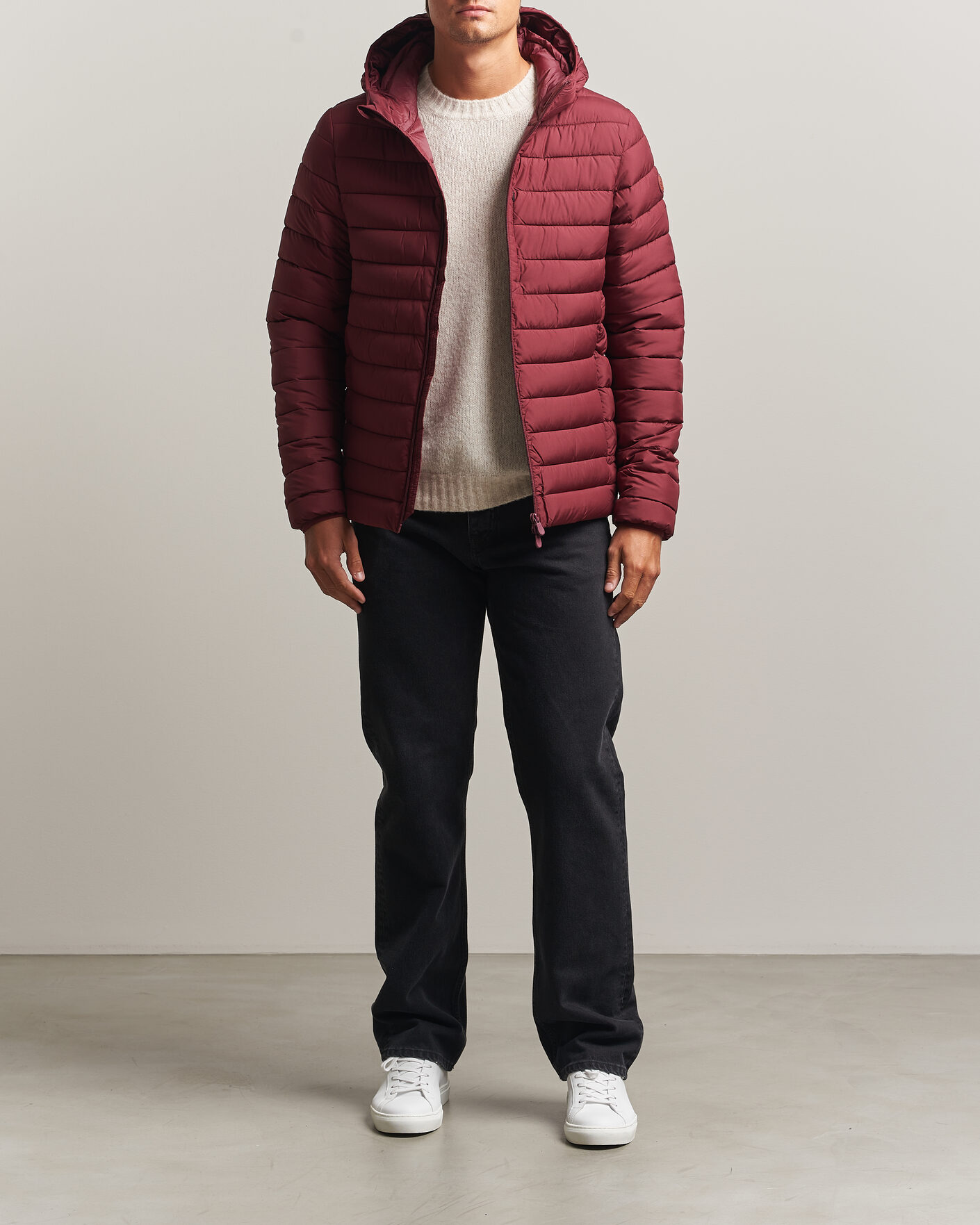Uomini | Giacche | Save The Duck | Juncus Matt Lightweight Hood Jacket Wine Red