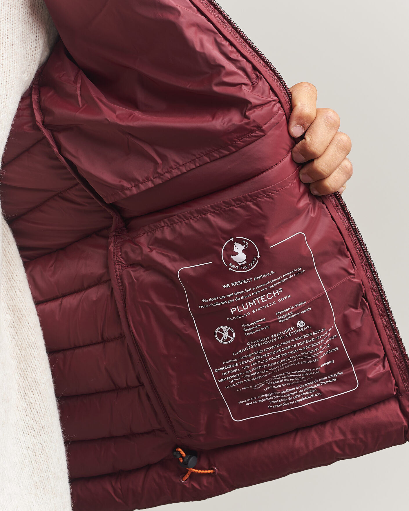 Uomini | Giacche | Save The Duck | Juncus Matt Lightweight Hood Jacket Wine Red