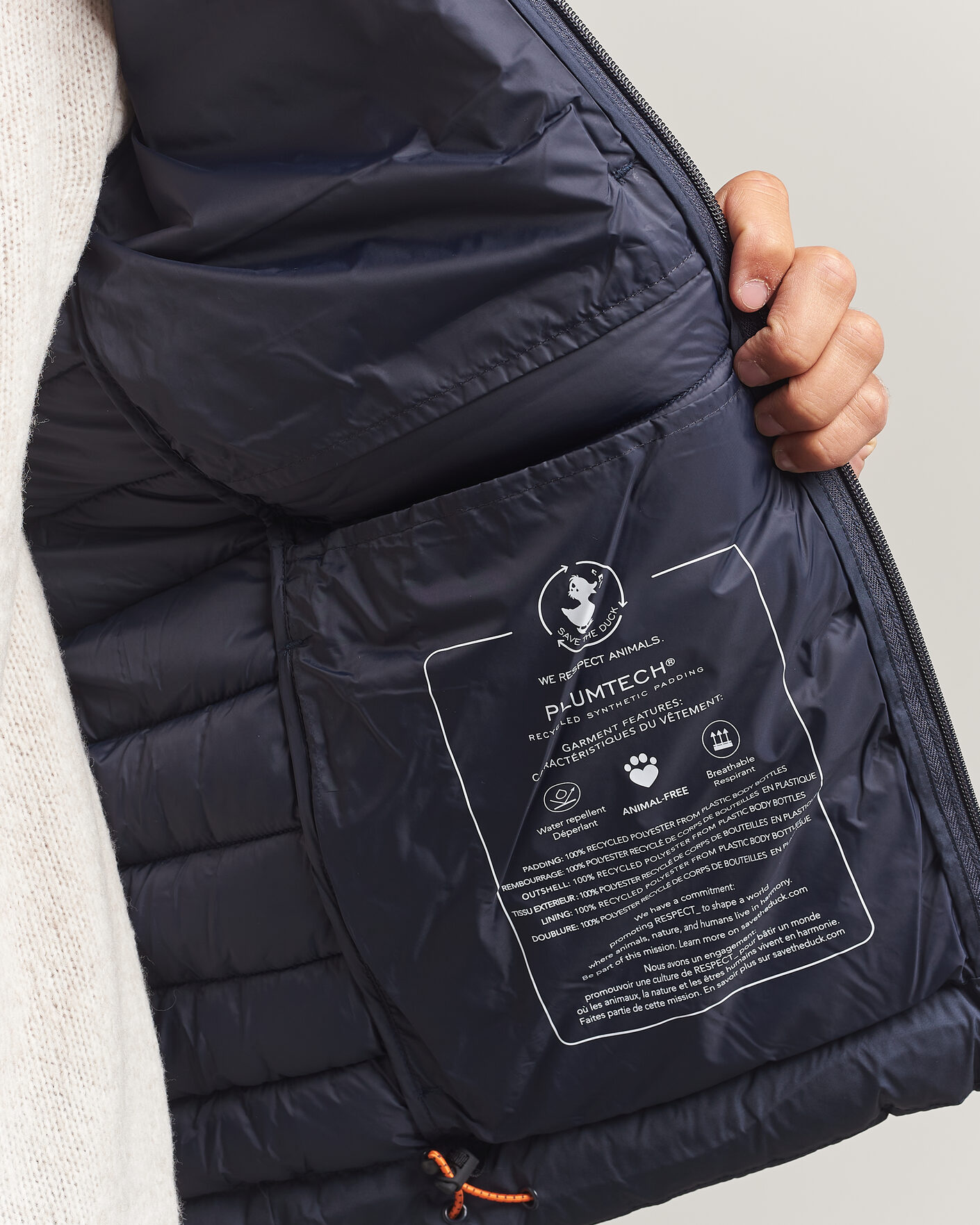 Uomini | Giacche | Save The Duck | Juncus Matt Lightweight Hood Jacket Blue Black