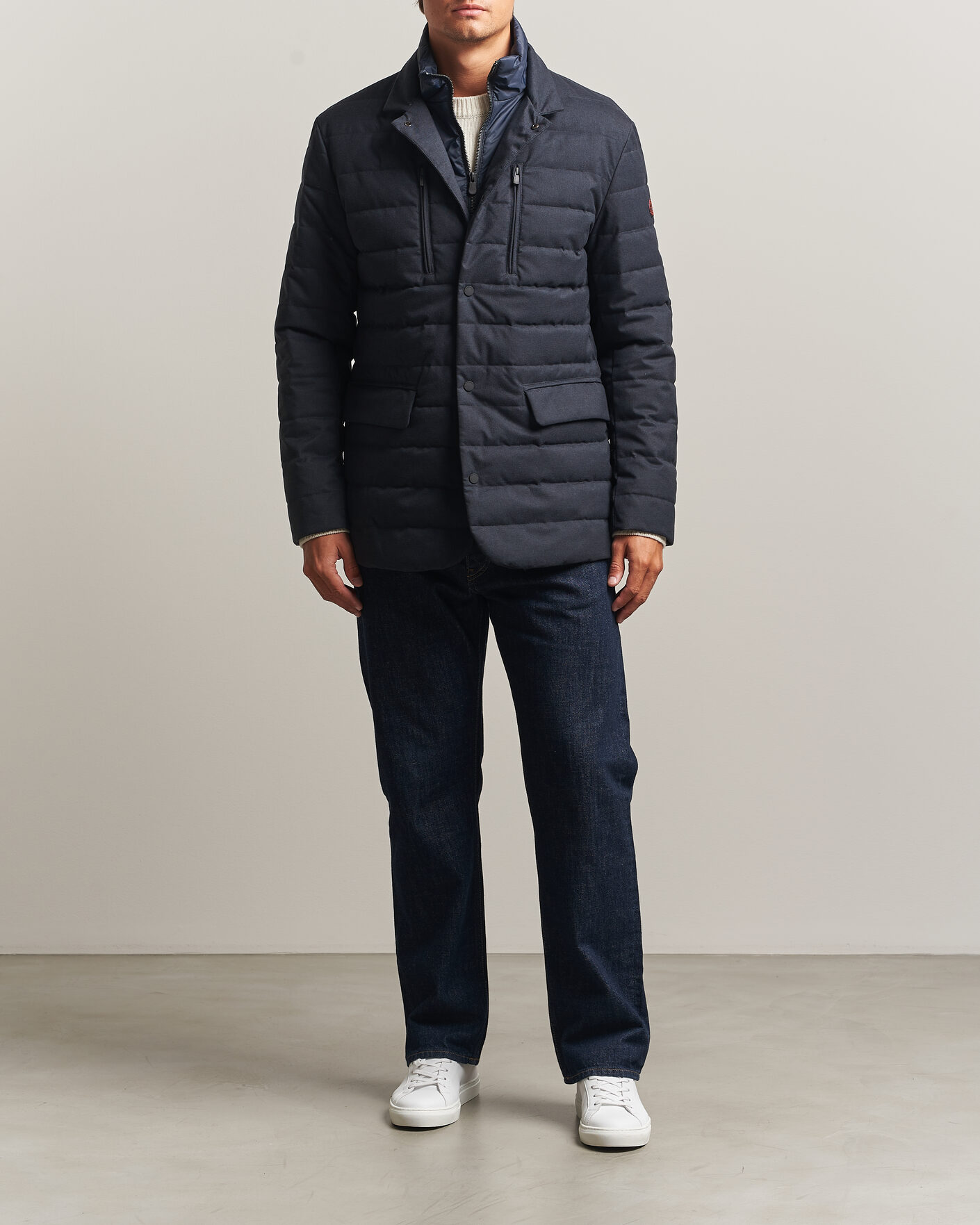 Uomini | Giacche | Save The Duck | Felipe Padded Flannel Jacket Navy Blue