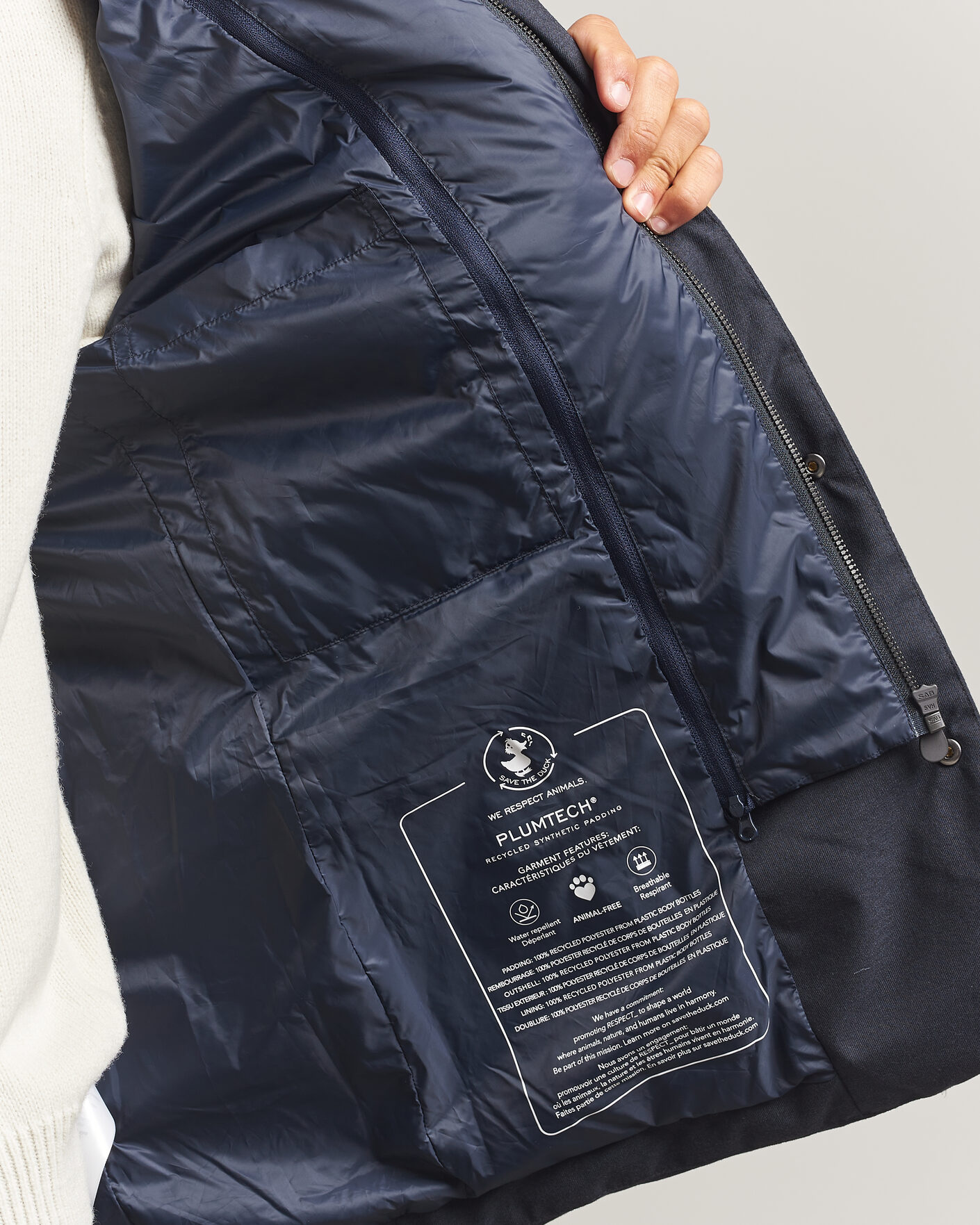 Uomini | Giacche | Save The Duck | Felipe Padded Flannel Jacket Navy Blue