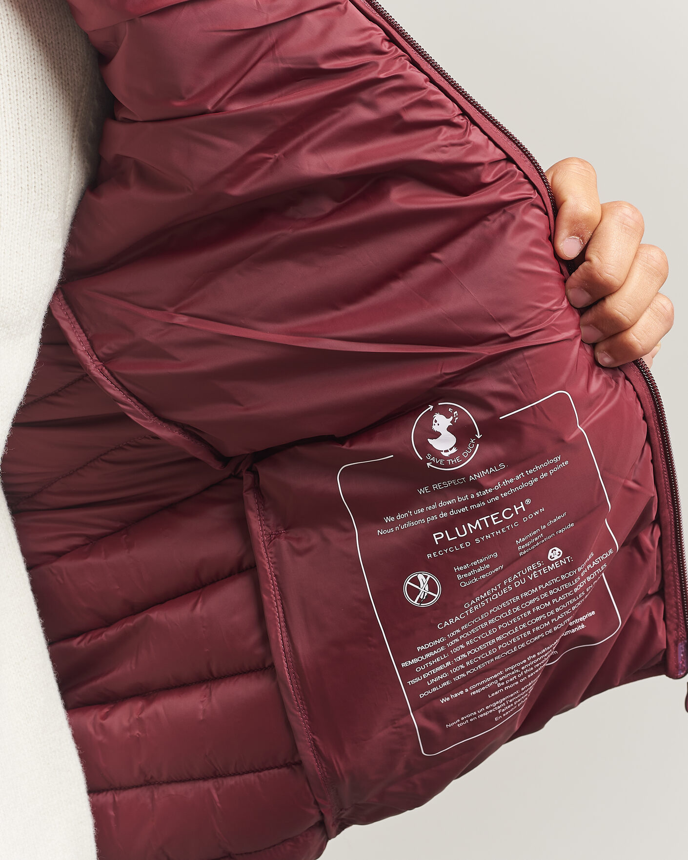 Uomini | Gilet | Save The Duck | Rhus Matt Lightweight Vest Wine Red