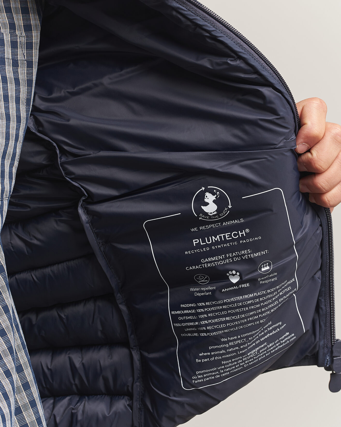 Uomini | Gilet | Save The Duck | Rhus Matt Lightweight Vest Blue Black