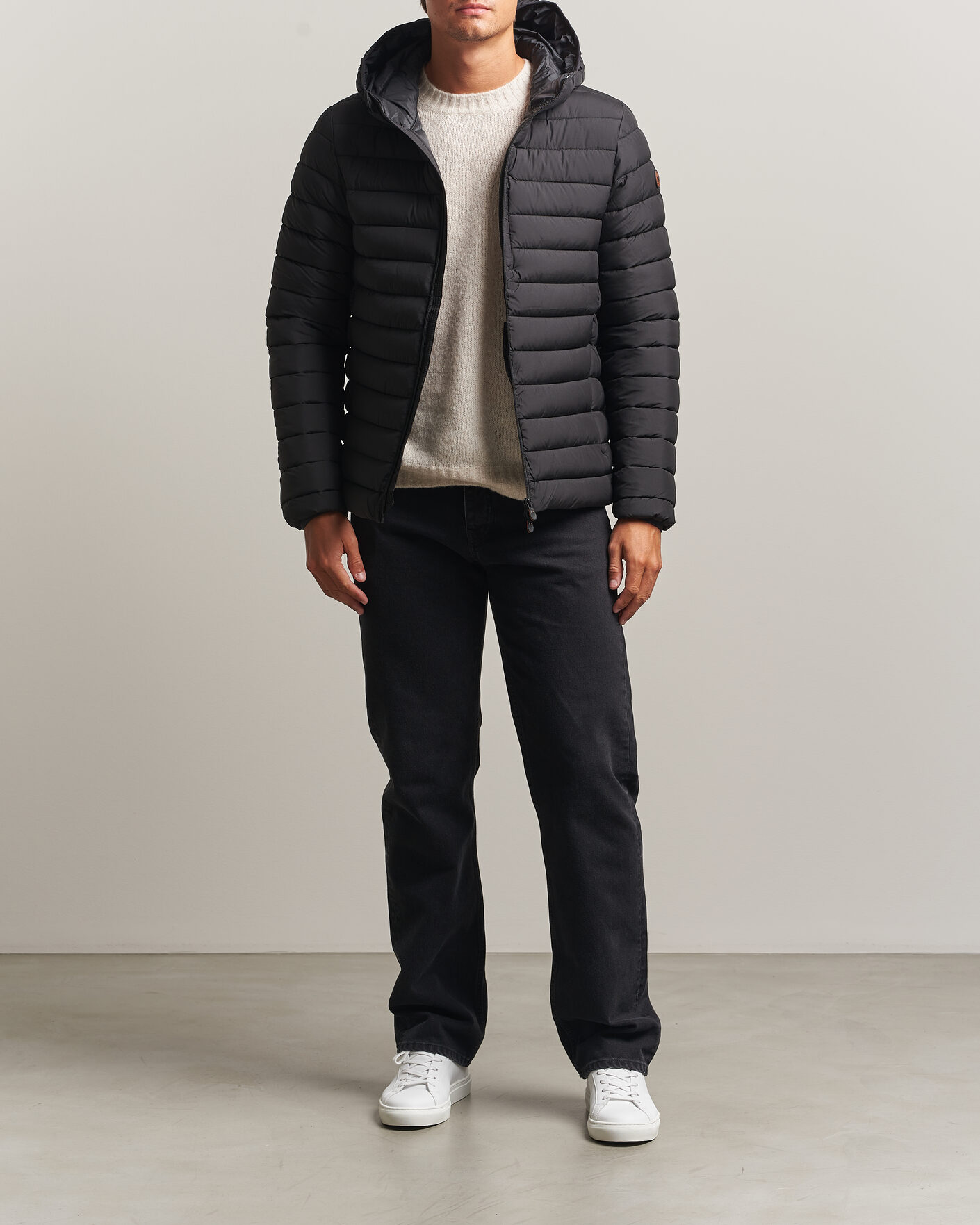 Uomini | Giacche | Save The Duck | Juncus Matt Lightweight Hood Jacket Black