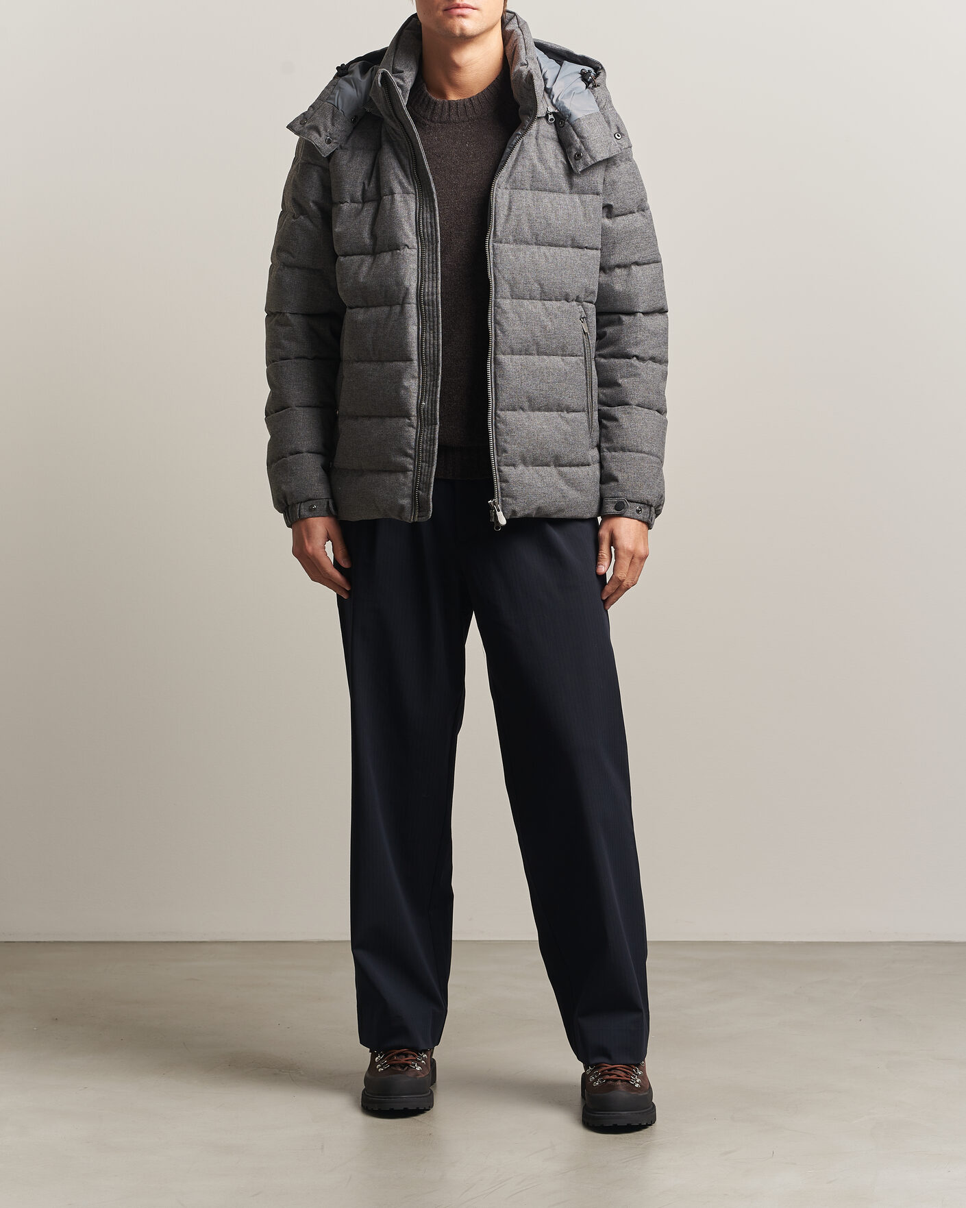 Uomini | Giacche | Save The Duck | Constantin Padded Flannel Jacket Mid Grey Melange