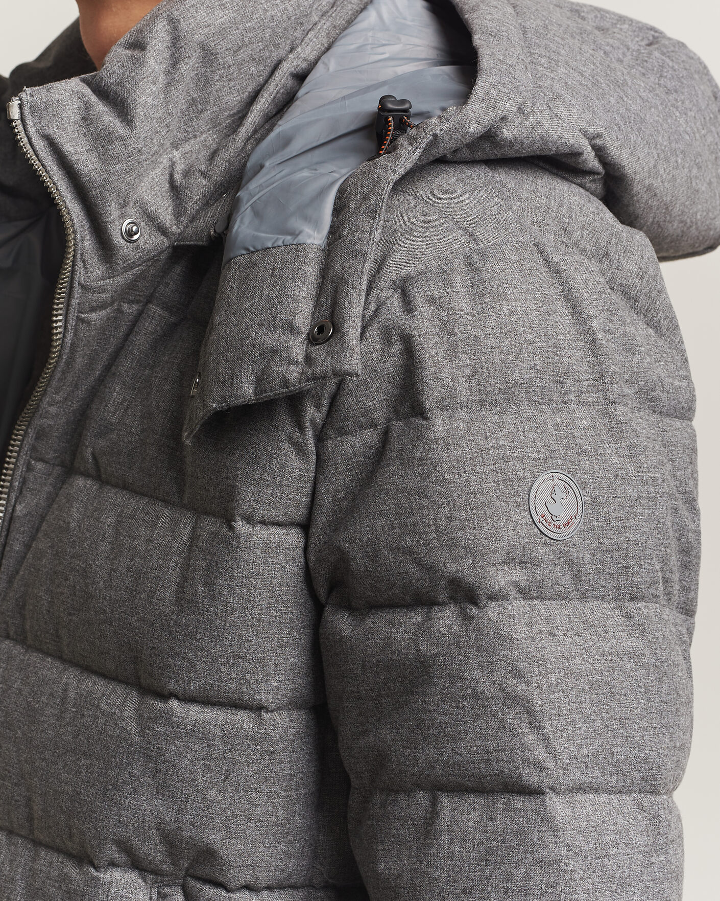 Uomini | Giacche | Save The Duck | Constantin Padded Flannel Jacket Mid Grey Melange