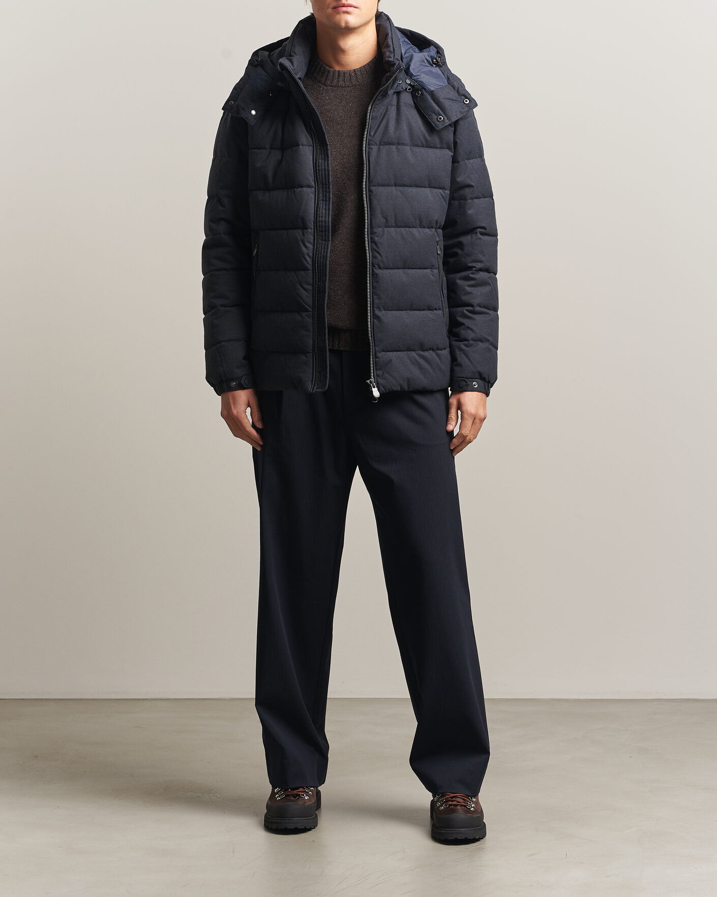 Uomini | Giacche | Save The Duck | Constantin Padded Flannel Jacket Navy Blue Melange