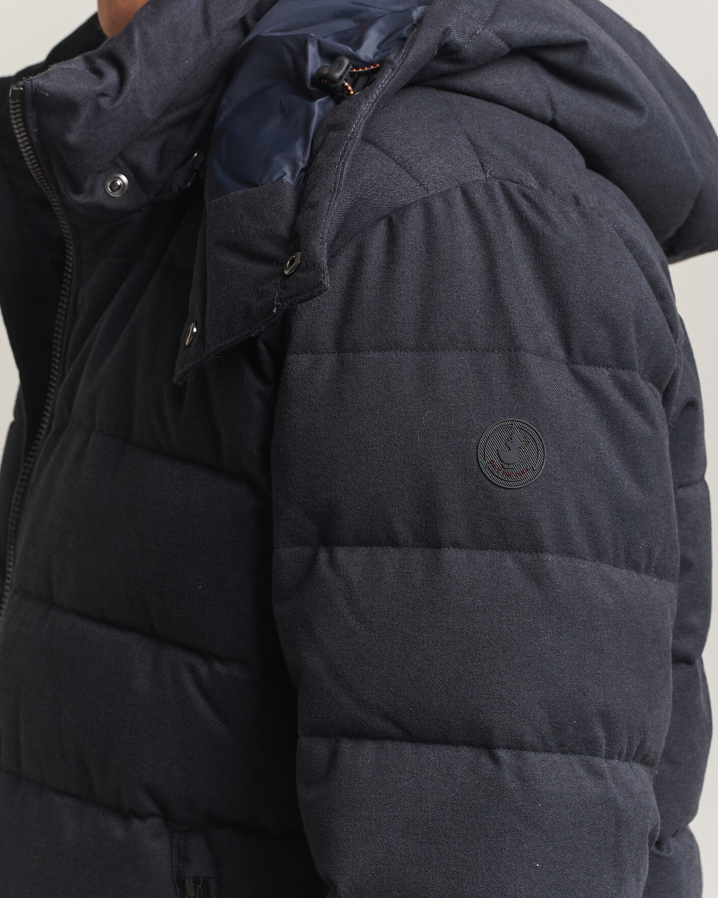 Uomini | Giacche | Save The Duck | Constantin Padded Flannel Jacket Navy Blue Melange