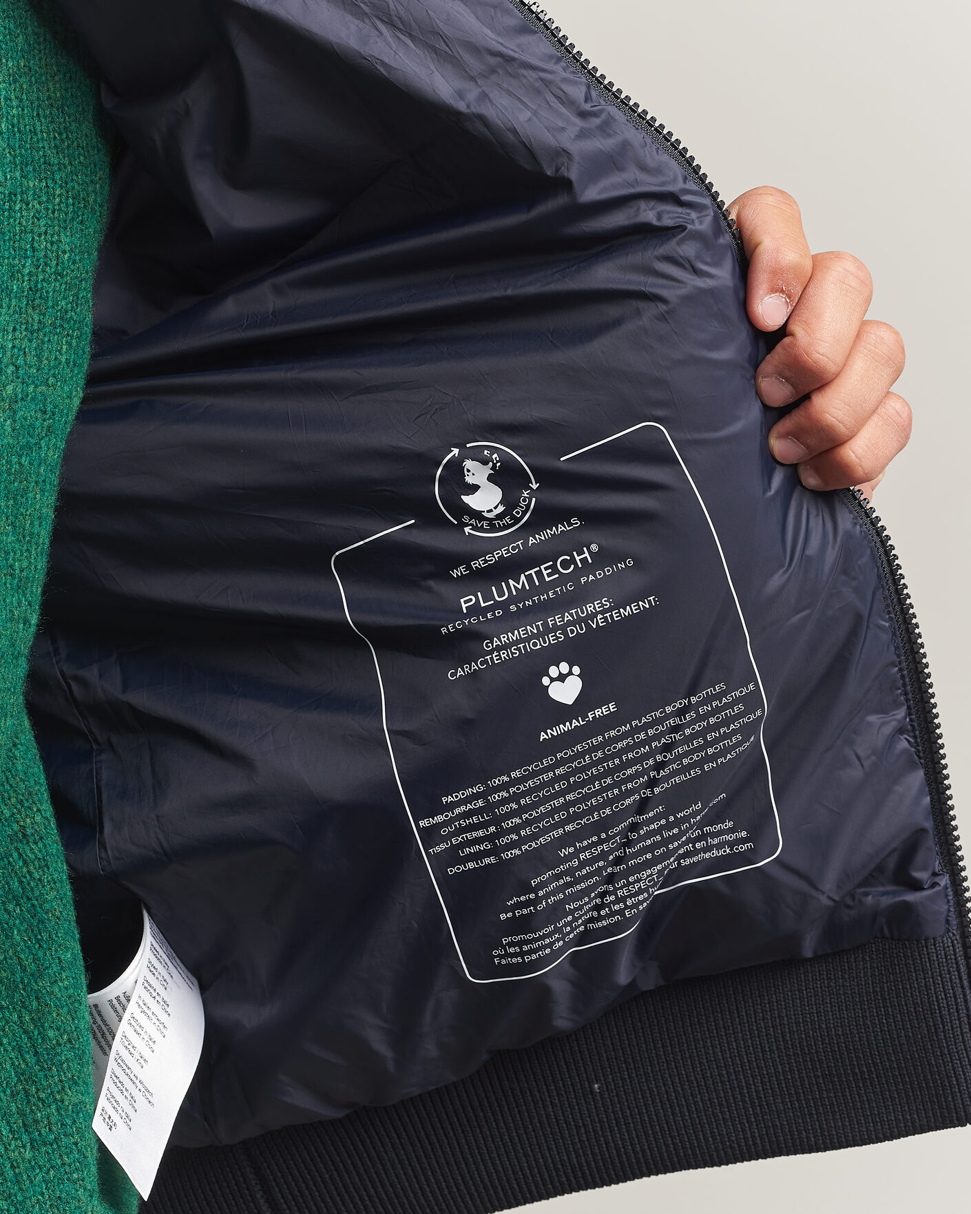 Uomini | Giacche | Save The Duck | Lasse Padded Hybrid Jacket Navy Blue Melange