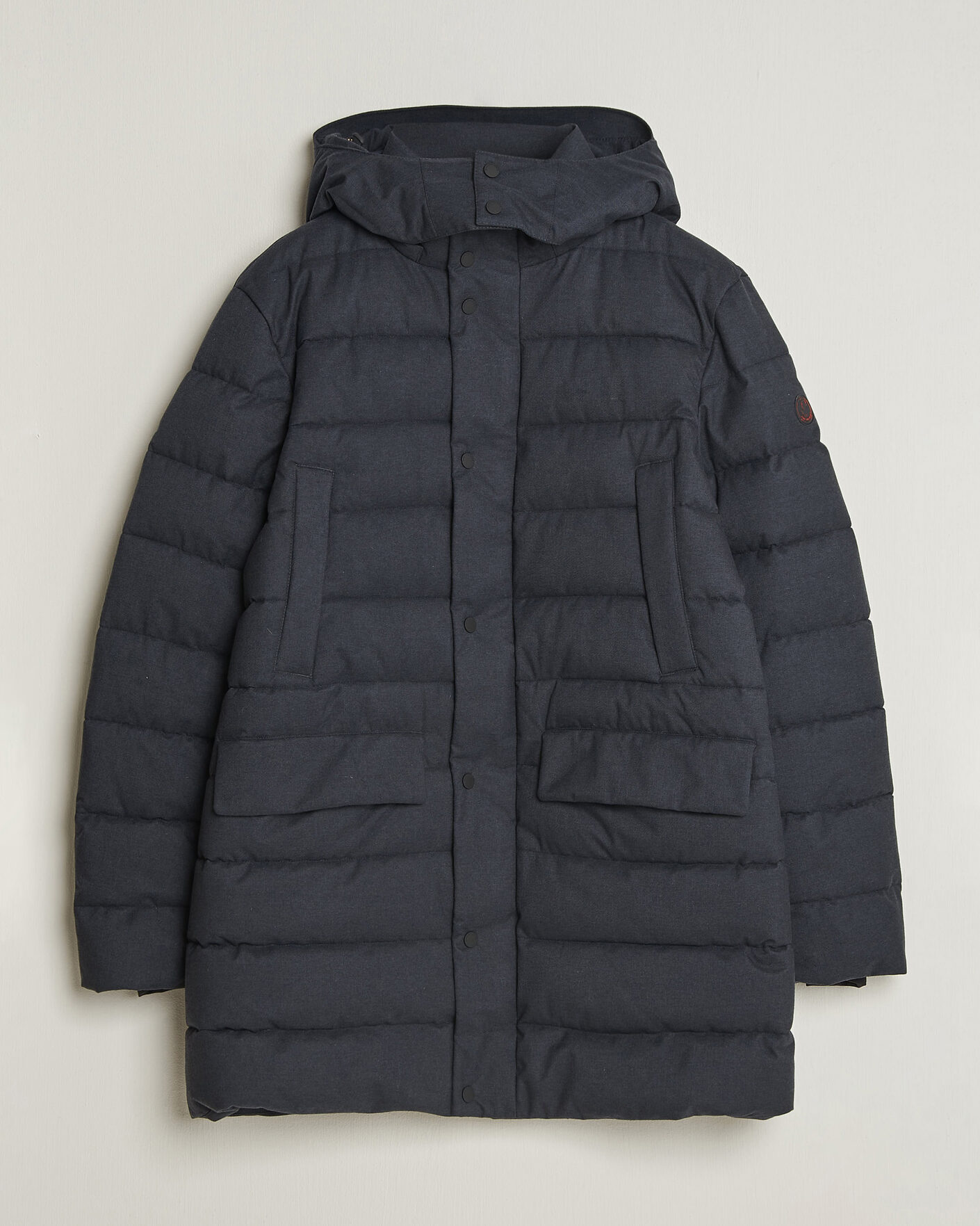 Uomini | Giacche | Save The Duck | Byrne Padded Flannel Coat Navy Blue Melange