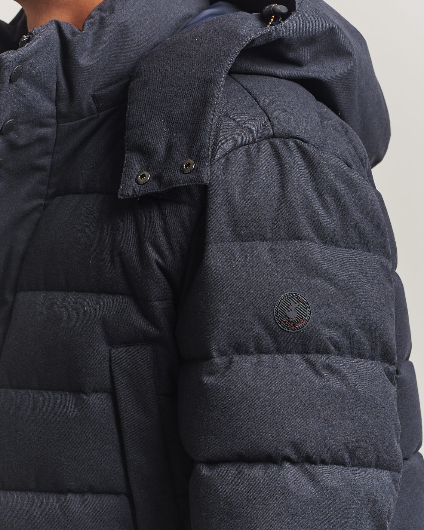 Uomini | Giacche | Save The Duck | Byrne Padded Flannel Coat Navy Blue Melange