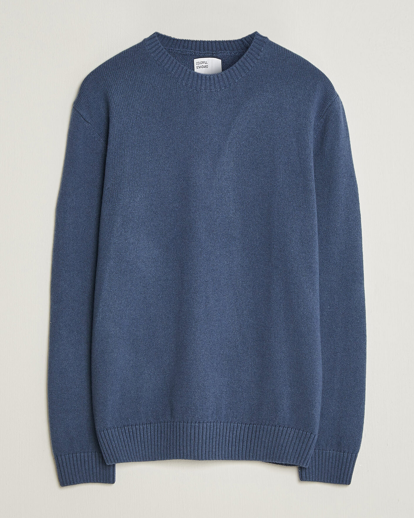Uomini | Maglieria | Colorful Standard | Classic Merino Wool Crew Neck Petrol Blue