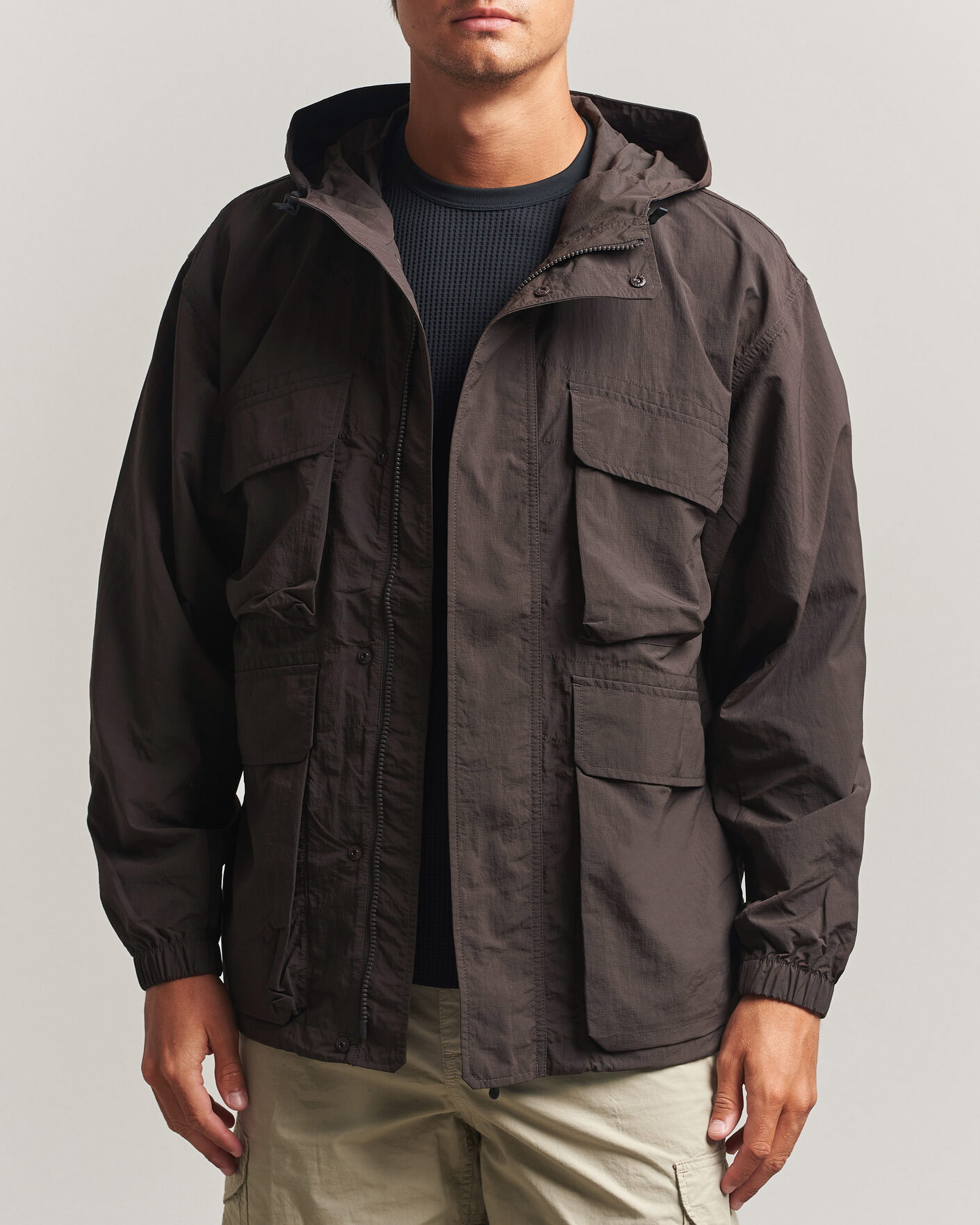 Uomini | Giacche | Snow Peak | Nylon Double Rip Jacket Dark Brown
