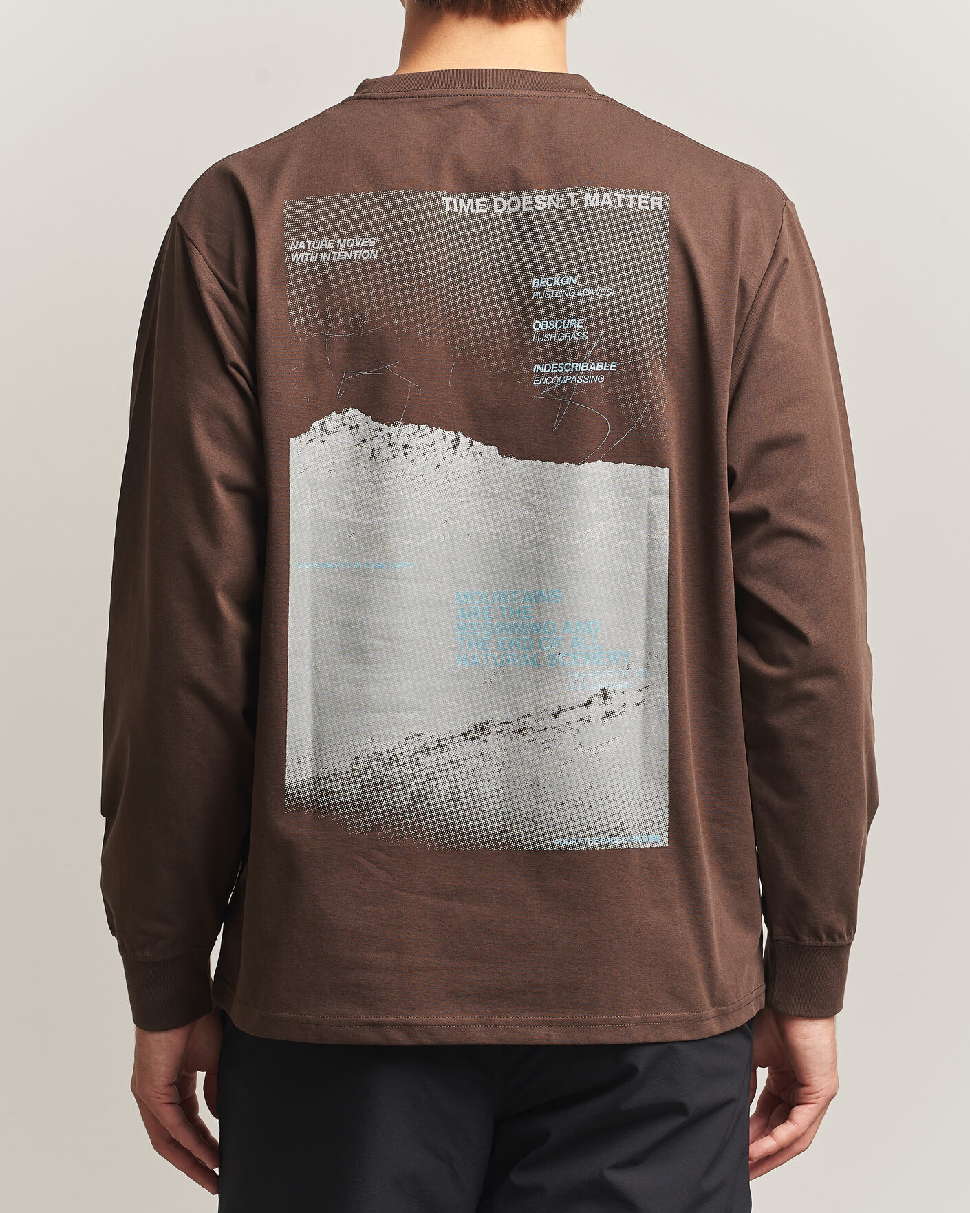 Uomini | T-shirt | Snow Peak | Campscape L/S T-Shirt Brown