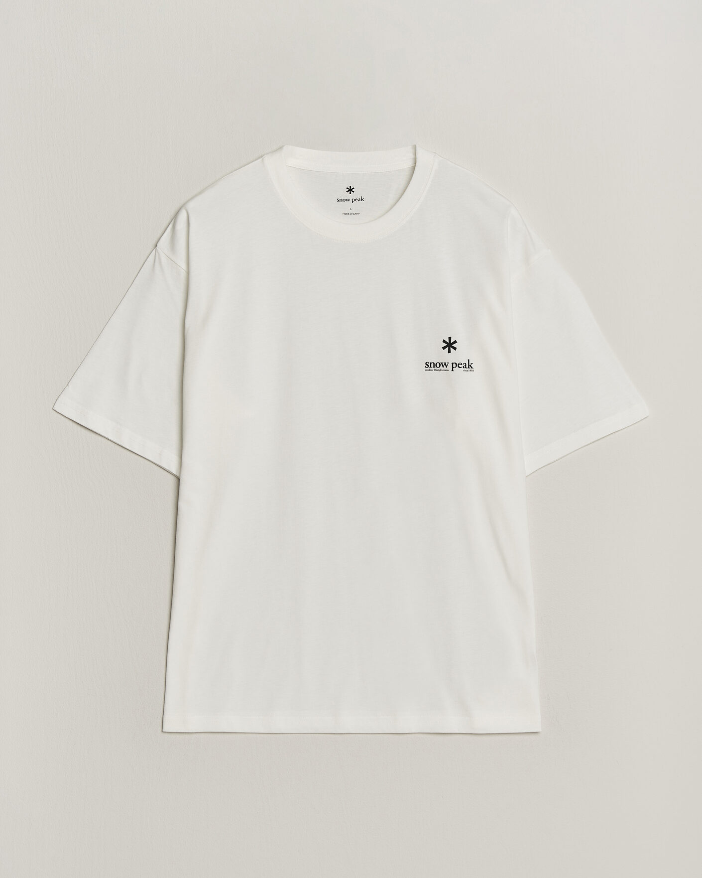 Uomini | T-shirt | Snow Peak | Soft Cotton Relaxed Logo T-Shirt Off White