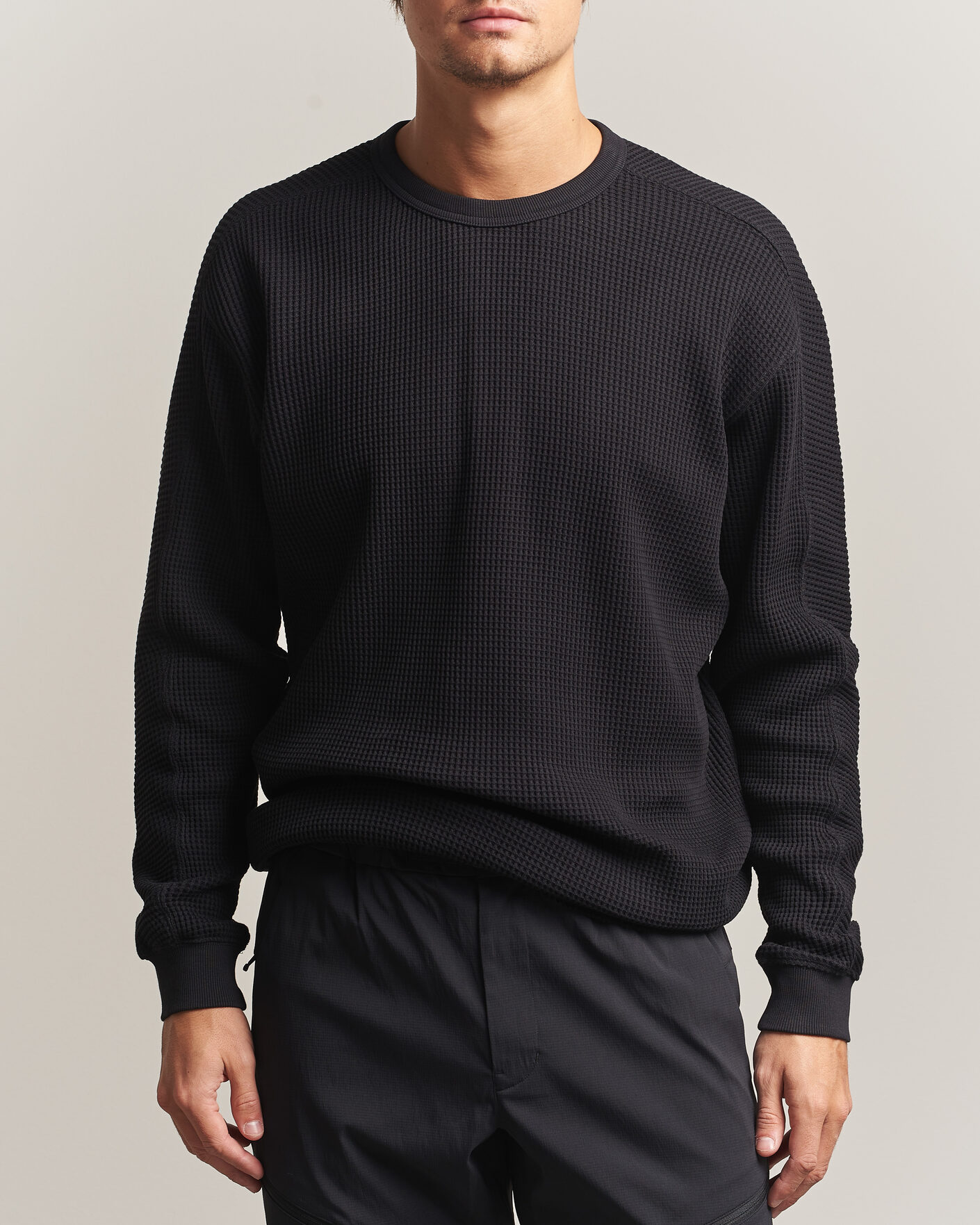 Uomini | Maglieria | Snow Peak | Heavyweight Waffle Pullover Black