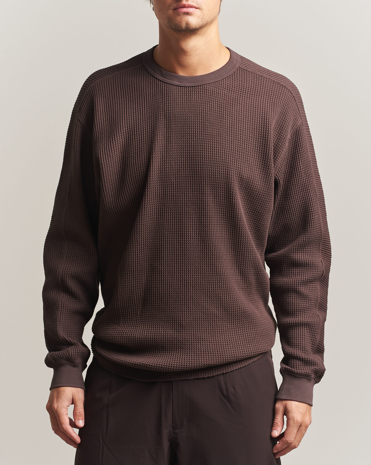 Uomini | Maglieria | Snow Peak | Heavyweight Waffle Pullover Dark Brown