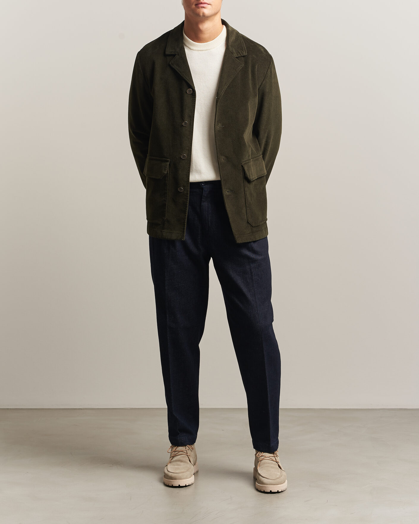 Uomini | Pantaloni | Briglia 1949 | Portobello Loose Fit Denim Trousers Dark Blue