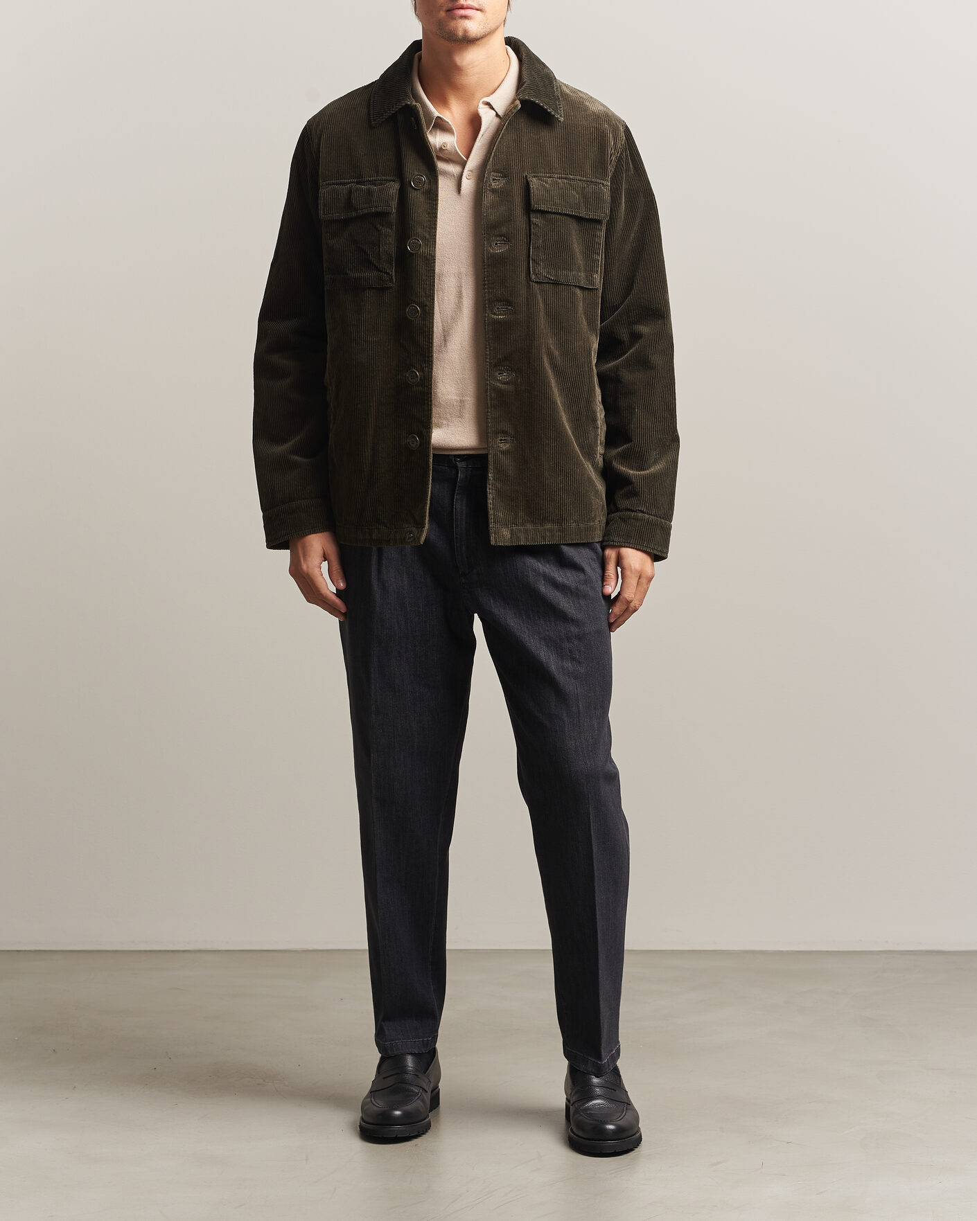 Uomini | Pantaloni | Briglia 1949 | Portobello Loose Fit Denim Trousers Grey