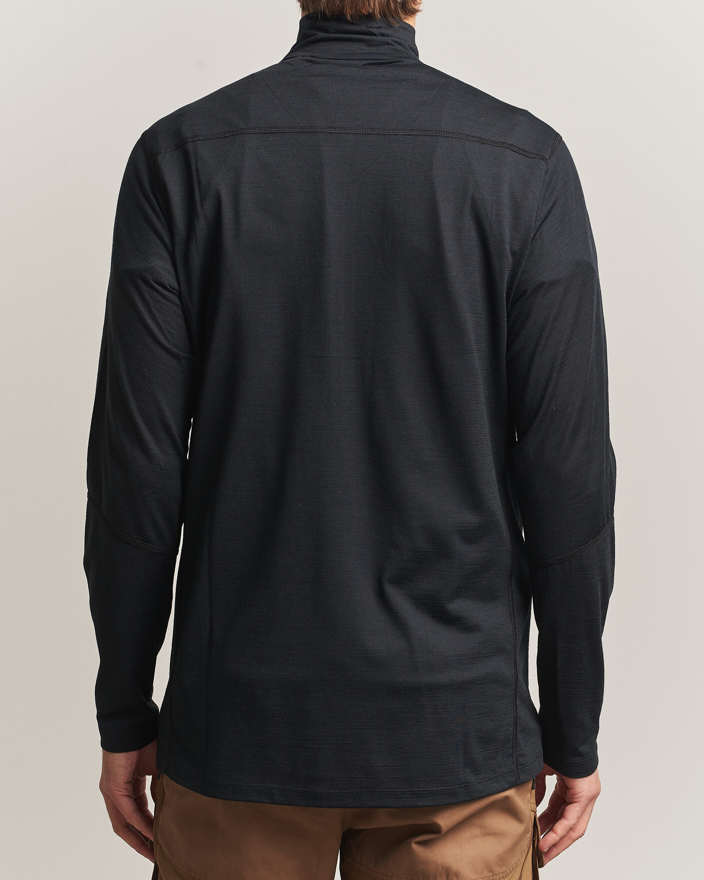 Uomini | Maglieria | Norrøna | Falketind Equalizer Wool Zip Neck Caviar Black