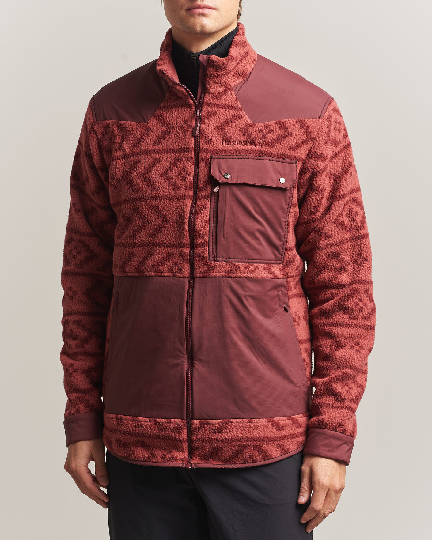 Uomini | Giacche | Norrøna | Tamok Warm3 Fleece Jacket Cowhide
