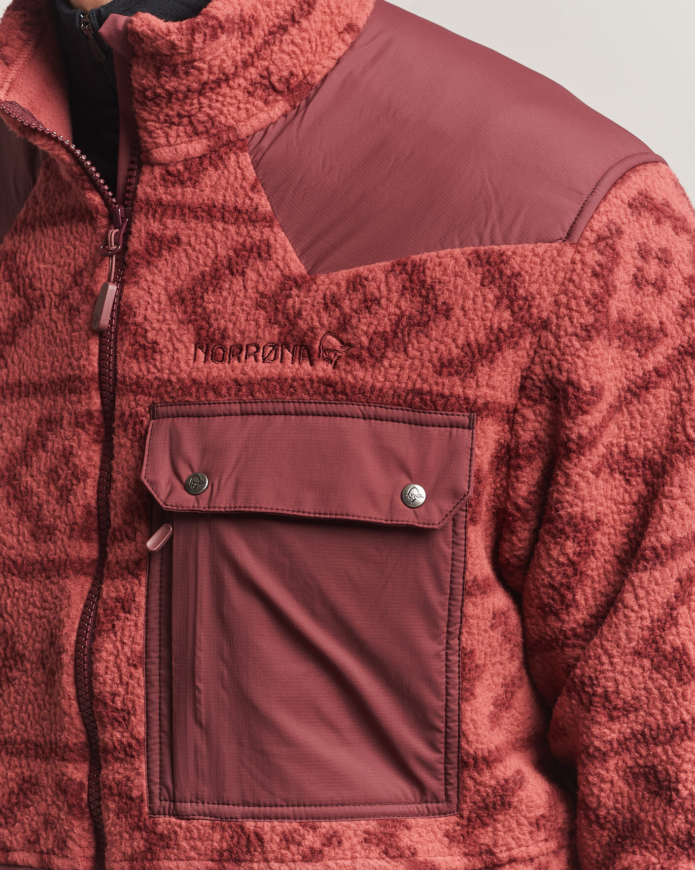 Uomini | Giacche | Norrøna | Tamok Warm3 Fleece Jacket Cowhide