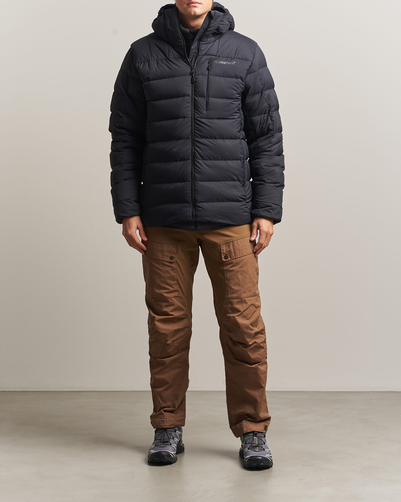 Uomini | Giacche | Norrøna | Femund Down 700 Zip Hood Caviar Black