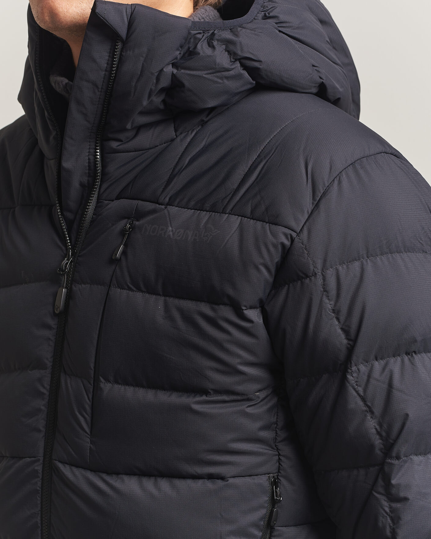 Uomini | Giacche | Norrøna | Femund Down 700 Zip Hood Caviar Black