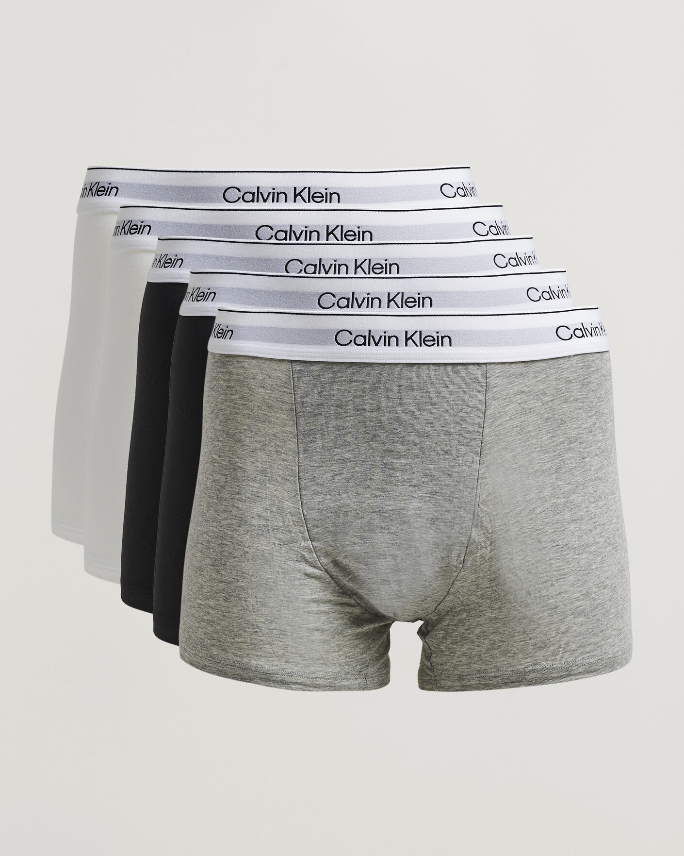 Uomini | Biancheria intima | Calvin Klein | 5-Pack Icon Cotton Stretch Relaxed Trunk White/Black/Grey