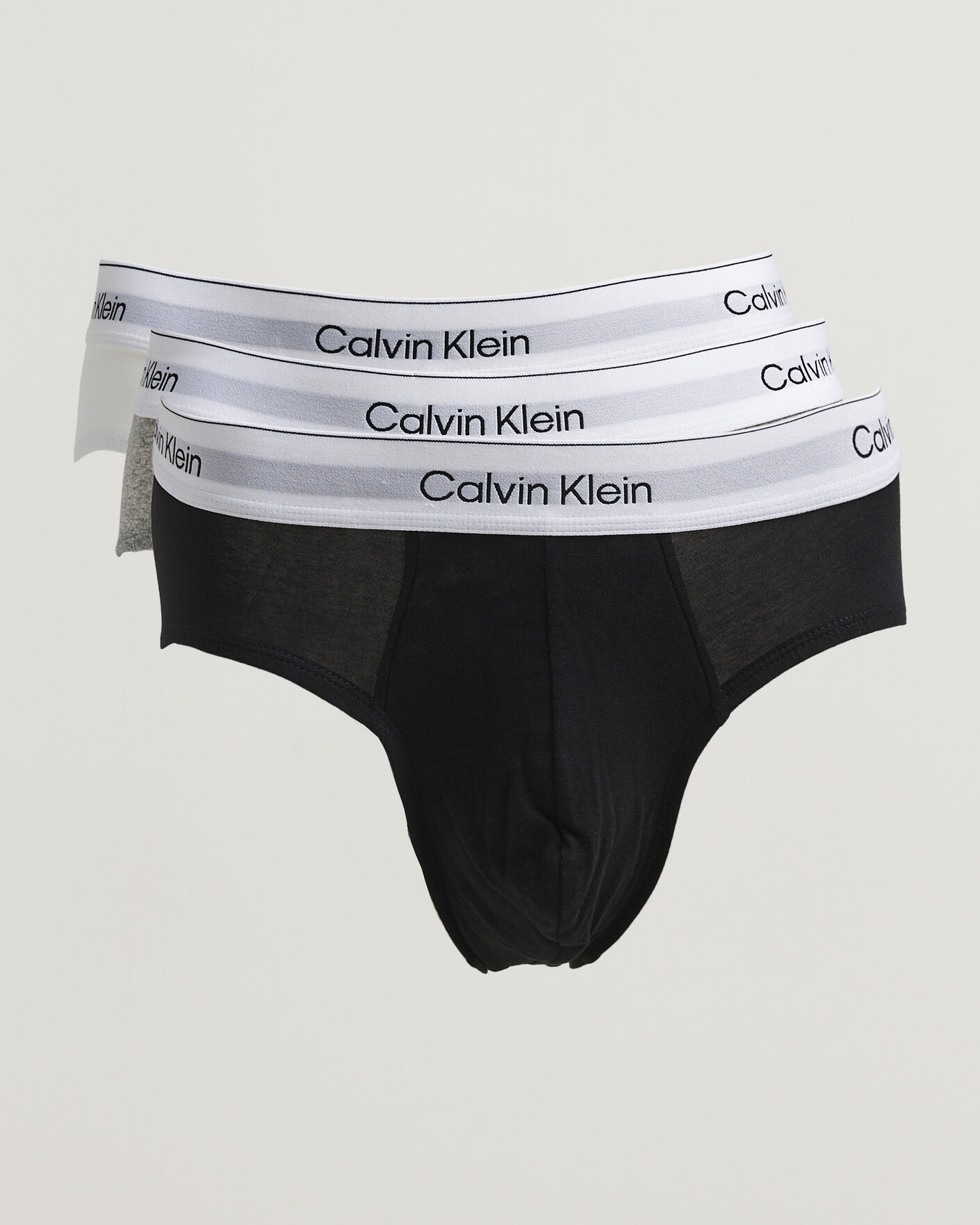 Uomini | Biancheria intima | Calvin Klein | 3-Pack Icon Cotton Stretch Hip Brief White/Black/Grey