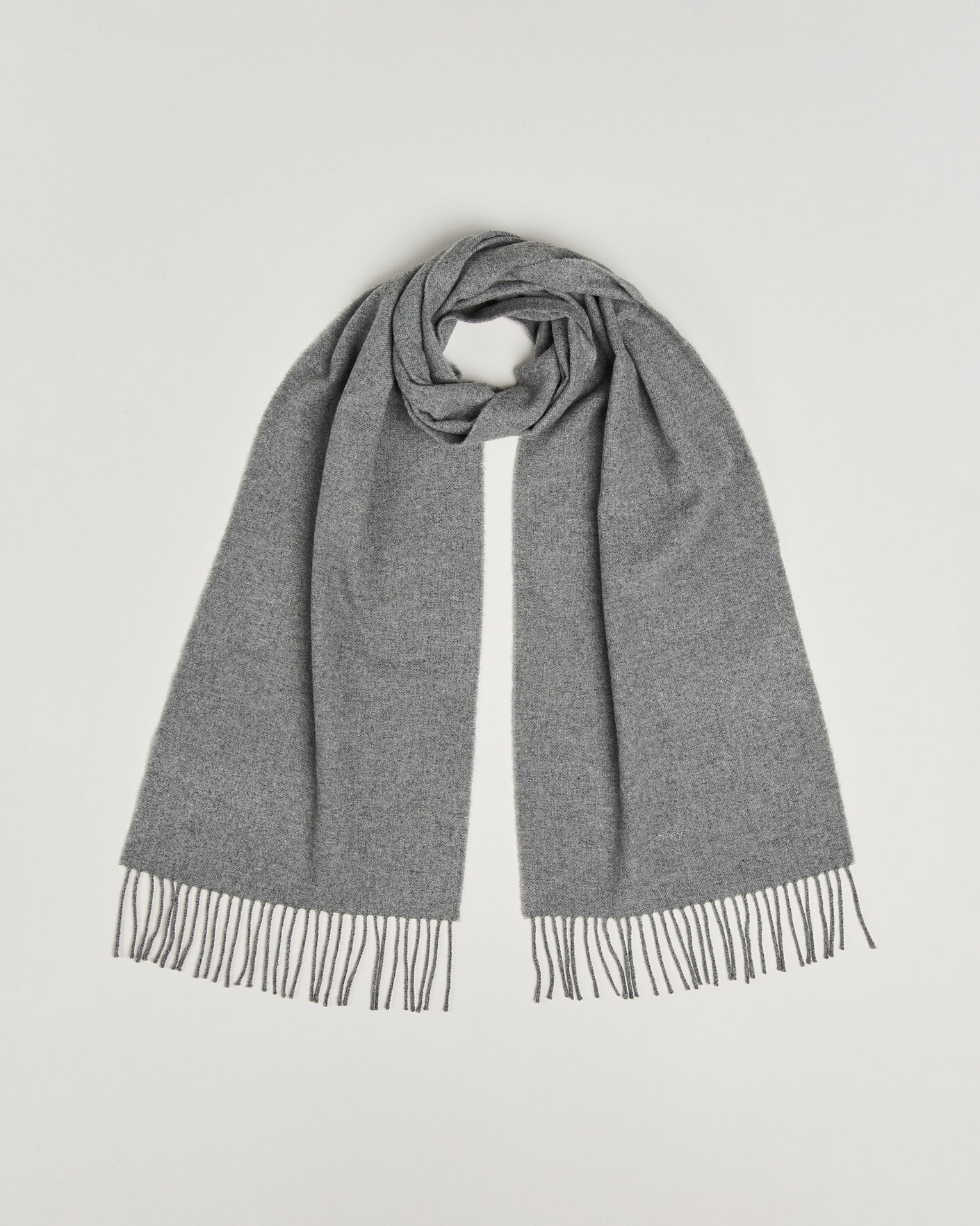 Uomini | Sciarpe | Gant | Wool Scarf Mid Grey