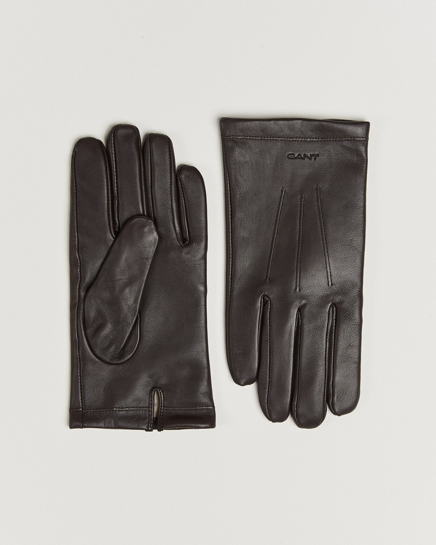 Uomini | Guanti | Gant | Cashmere Lined Leather Glove Deep Brown