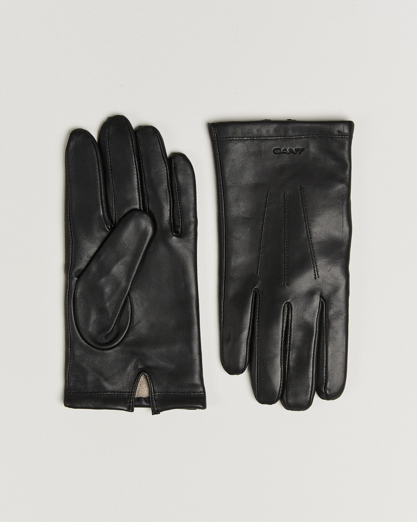 Uomini | Guanti | Gant | Cashmere Lined Leather Glove Black