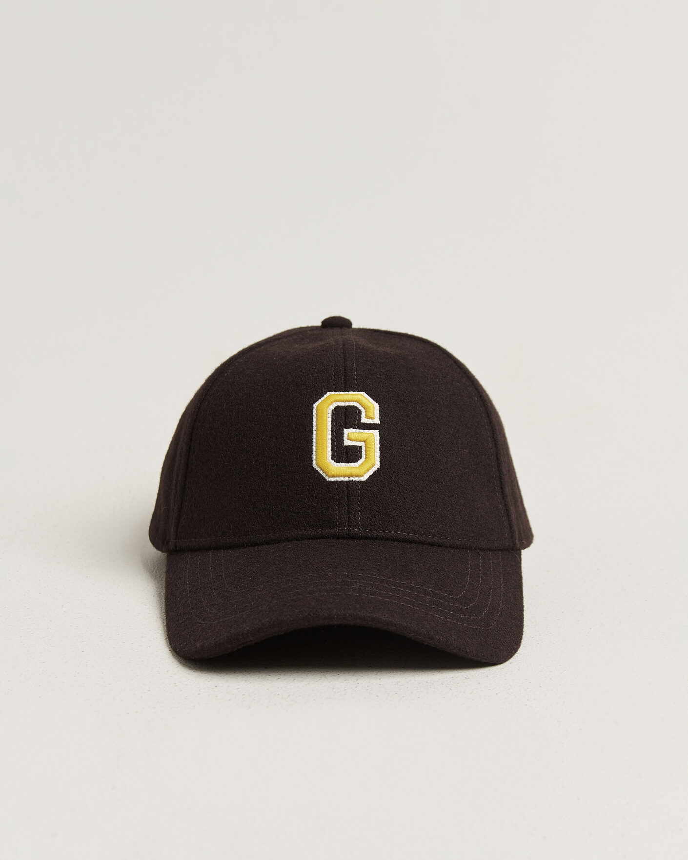 Uomini | Cappelli & Berretti | Gant | G Badge Wool Melton Cap Charred Wood Brown
