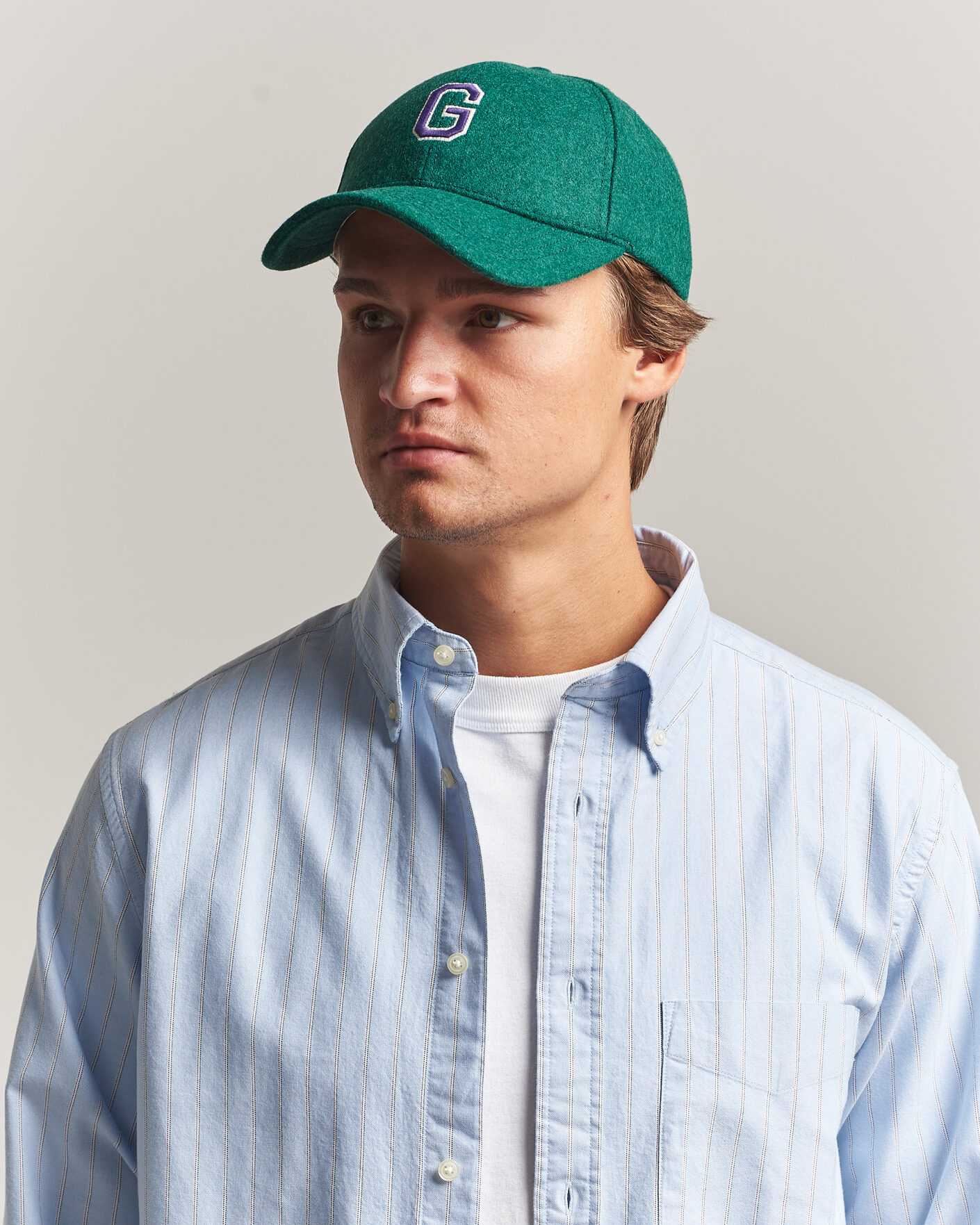 Uomini | Cappelli & Berretti | Gant | G Badge Wool Melton Cap Dark Emerald