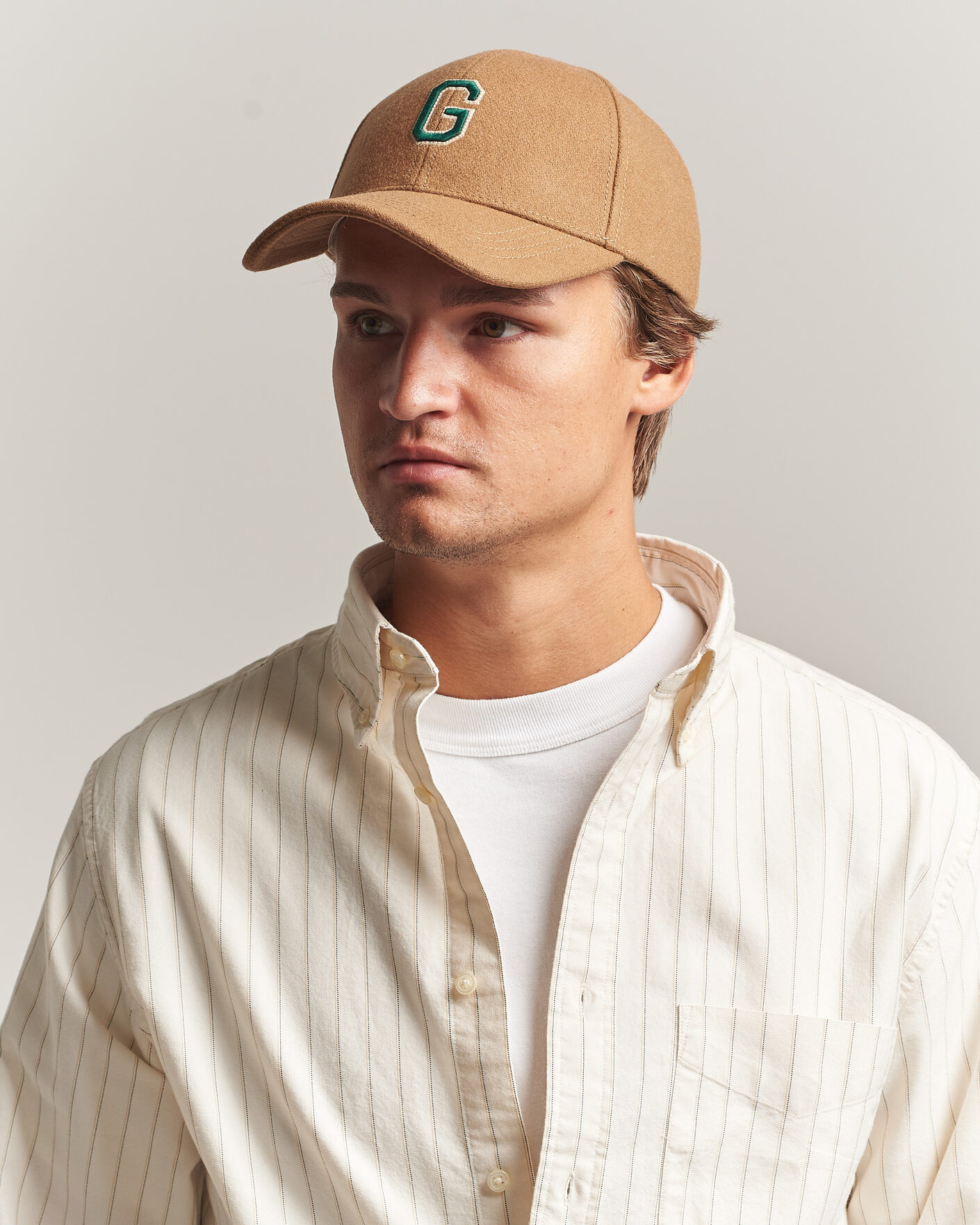 Uomini | Cappelli & Berretti | Gant | G Badge Wool Melton Cap Autumn Yellow