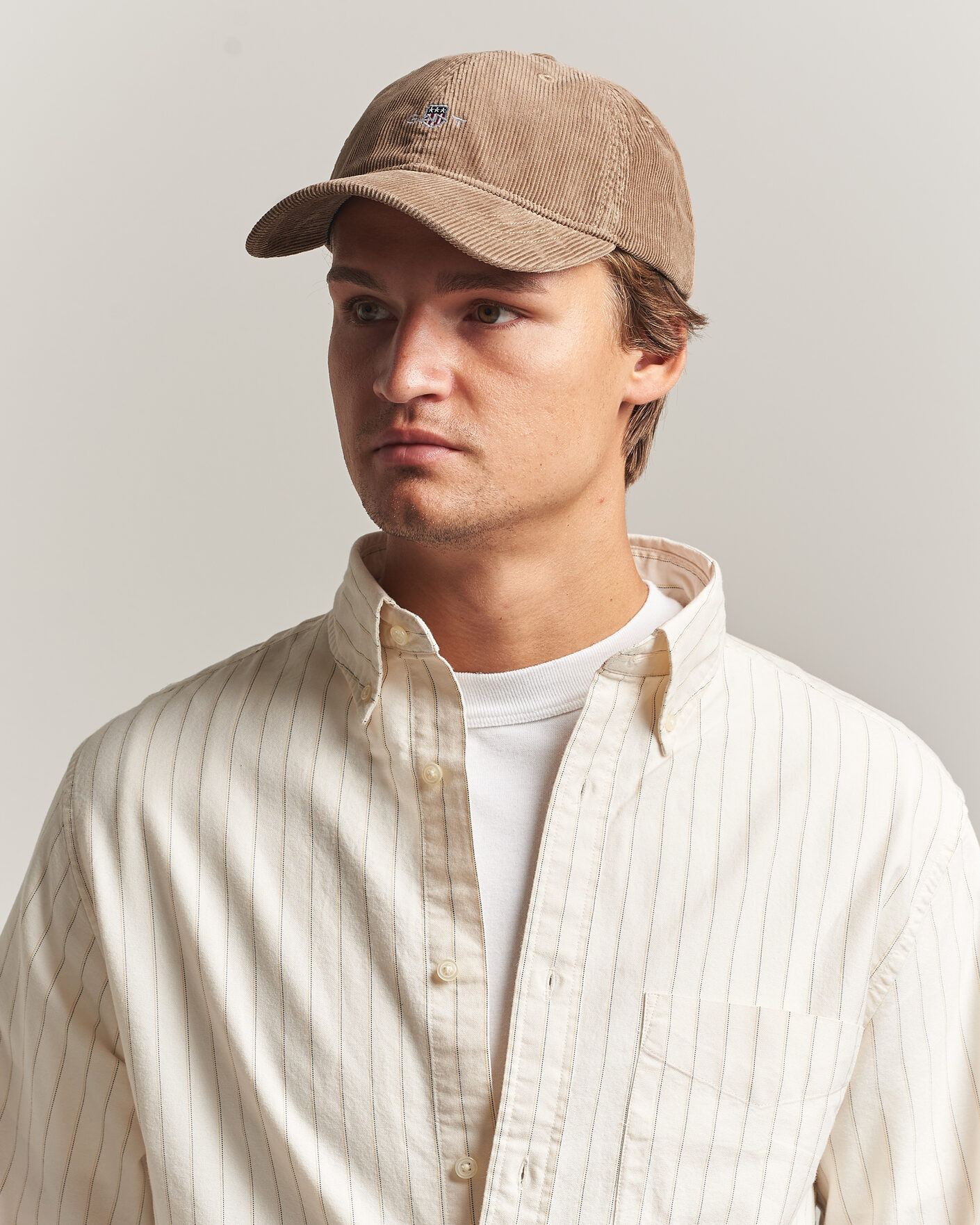 Uomini | Cappelli & Berretti | Gant | Corduroy Cap Warm Khaki
