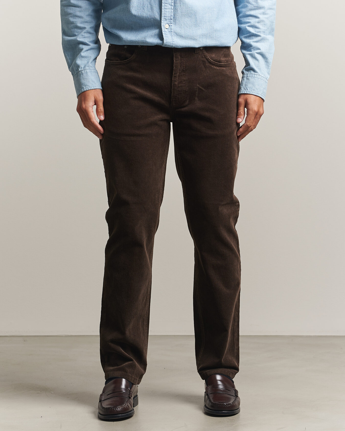 Uomini | Pantaloni | Gant | Regular Fit Corduroy 5-Pocket Pants Black Brown