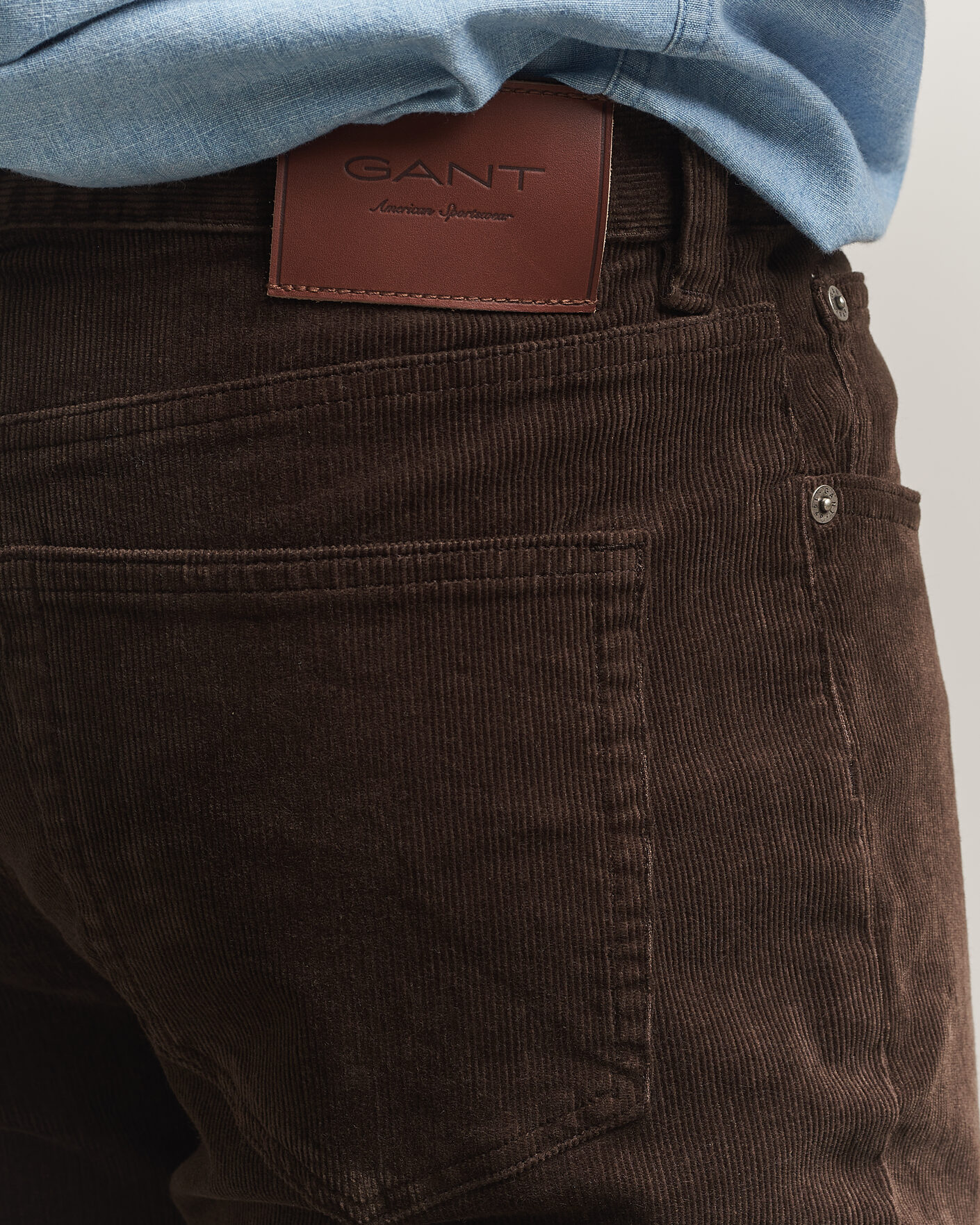 Uomini | Pantaloni | Gant | Regular Fit Corduroy 5-Pocket Pants Black Brown