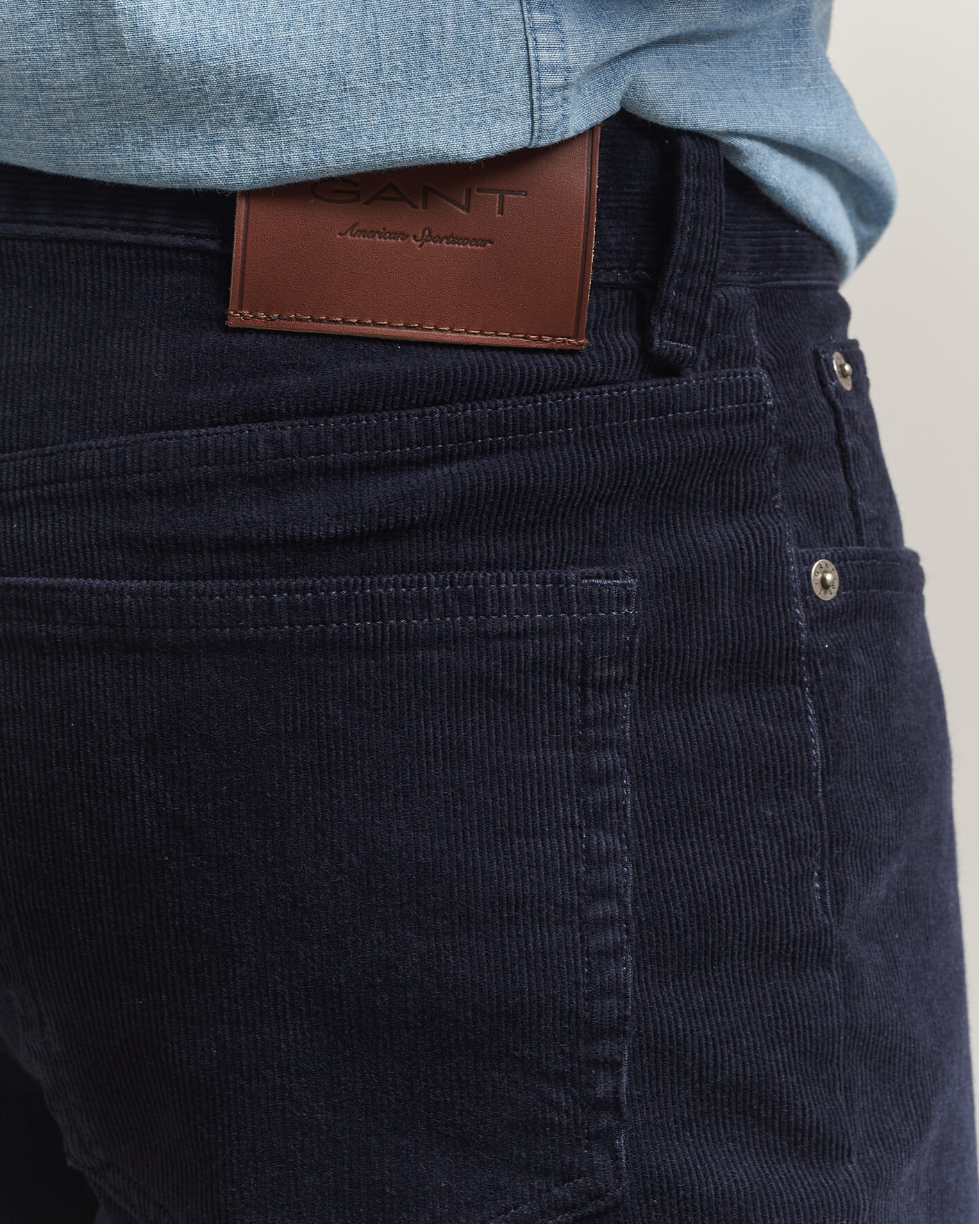 Uomini | Pantaloni | Gant | Regular Fit Corduroy 5-Pocket Pants Evening Blue